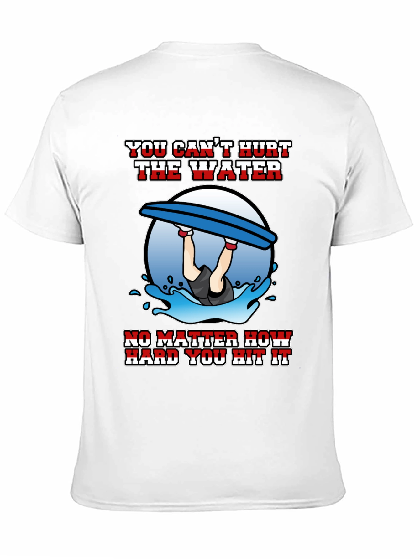 Funny Wakeboarding T-Shirt - Cant Hurt the Water Tee
