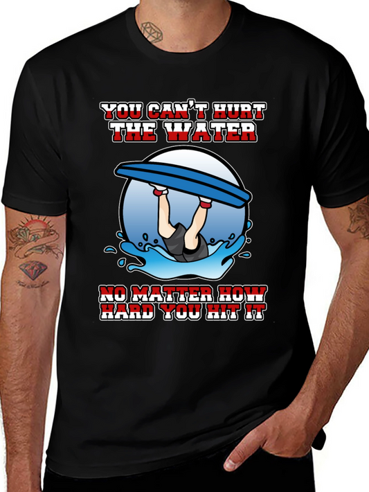 Funny Wakeboarding T-Shirt - Cant Hurt the Water Tee