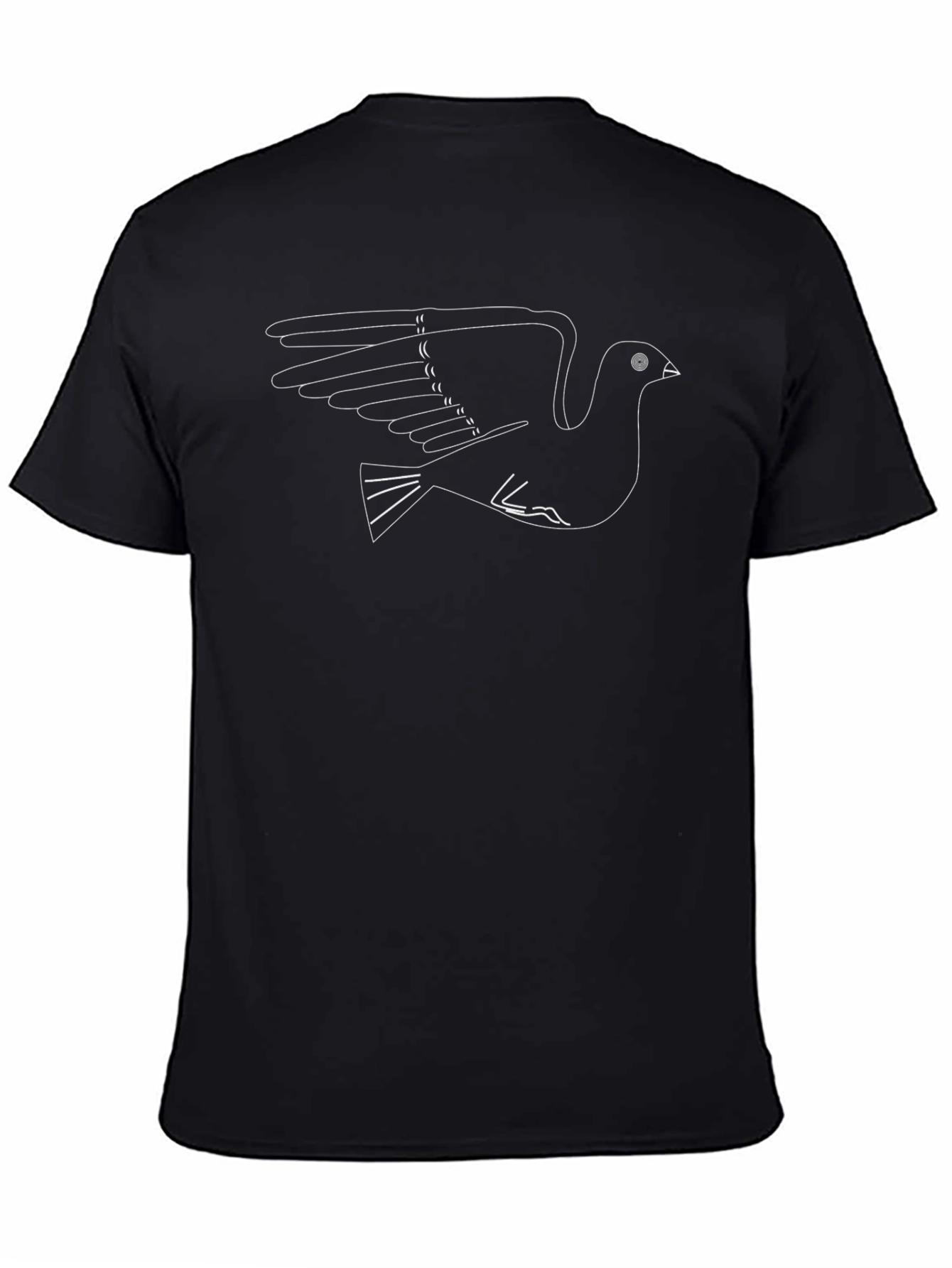 Dove Graphic T-Shirt - Black