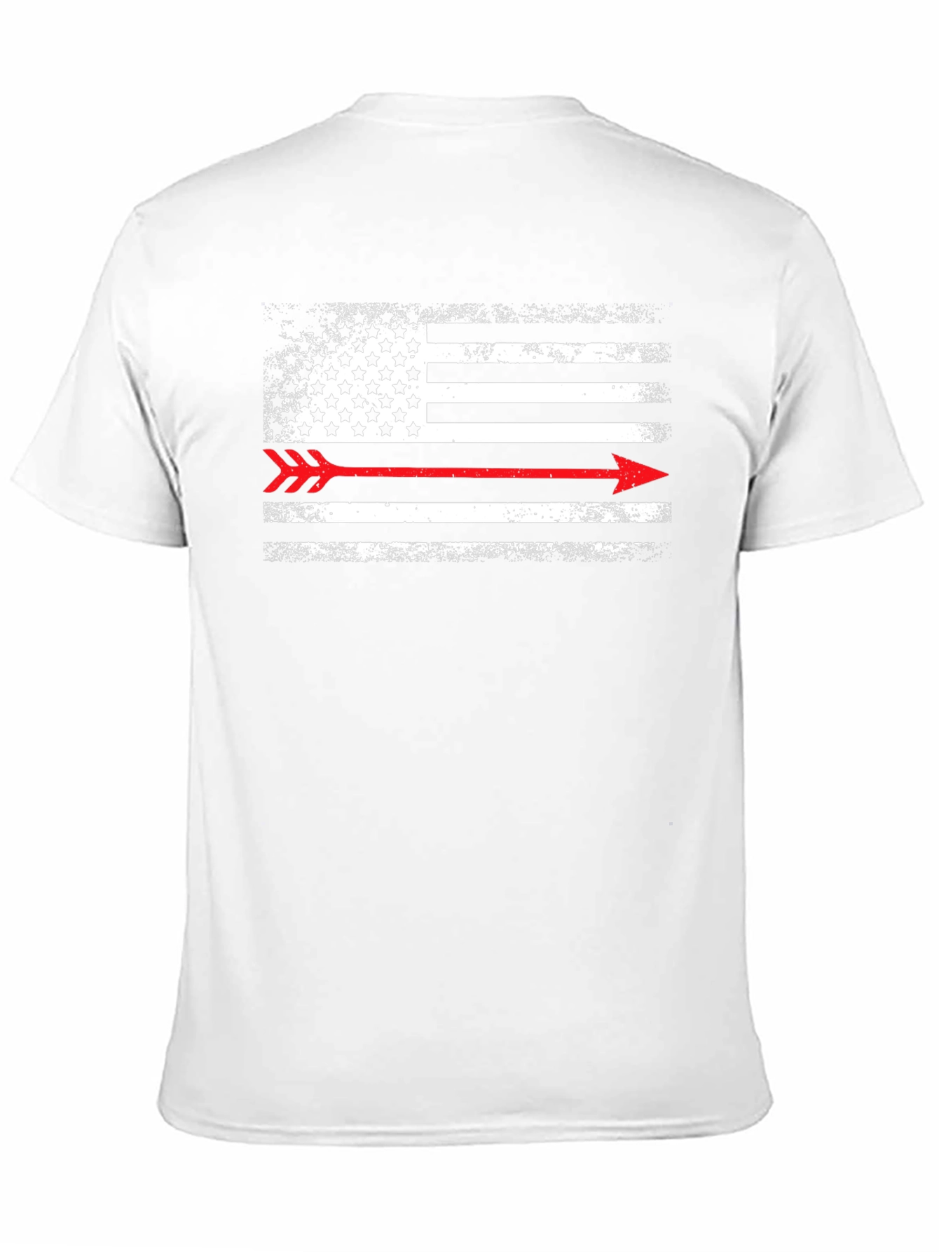 American Flag Arrow T-Shirt - Distressed Black Graphic Tee