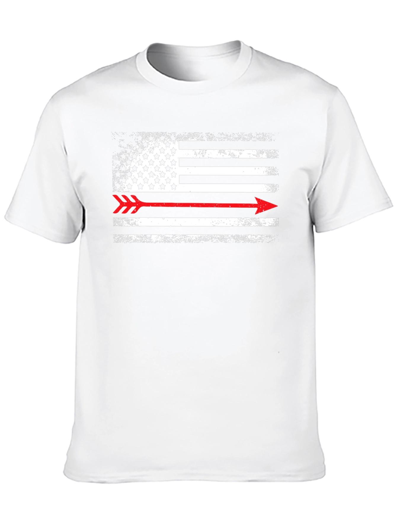 American Flag Arrow T-Shirt - Distressed Black Graphic Tee