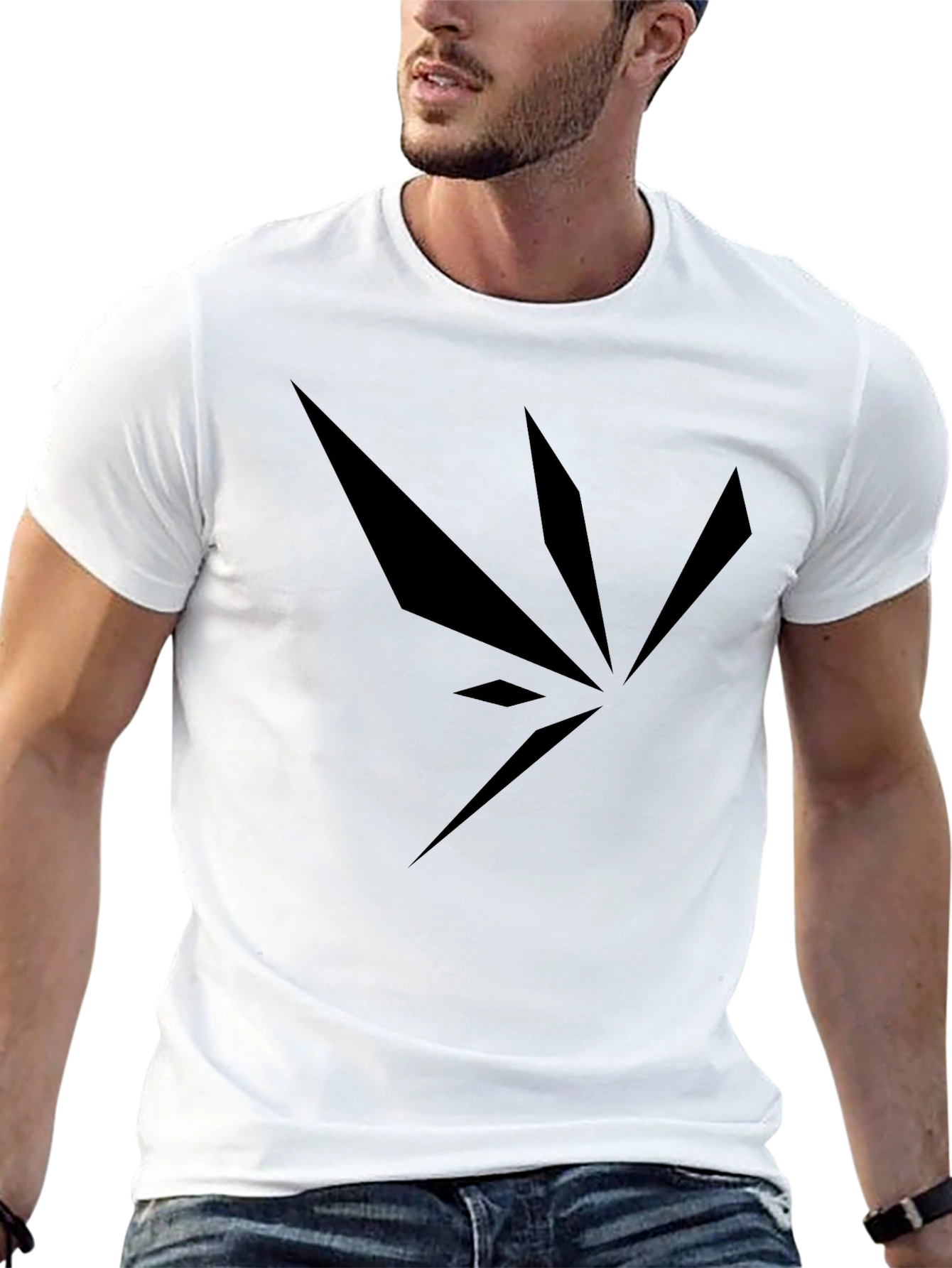 Black Abstract Graphic Print T-Shirt