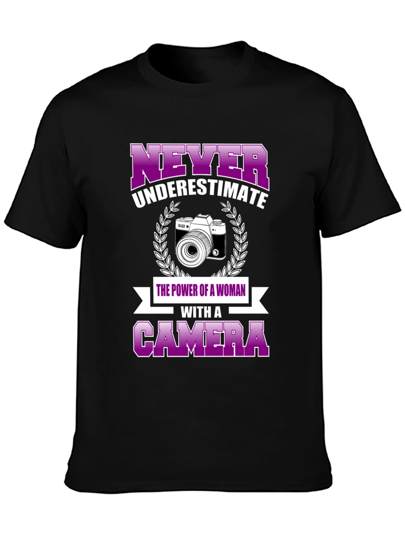 Never Underestimate Woman with Camera T-Shirt