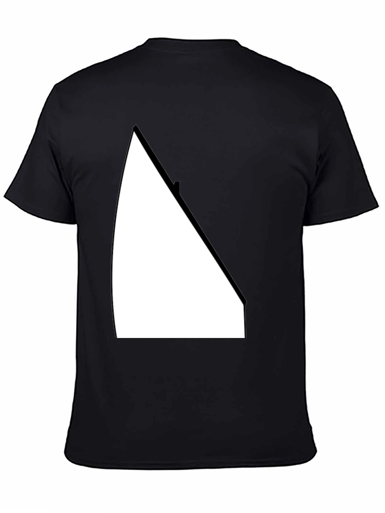 Modern Geometric Graphic Tee - Casual Black T-Shirt