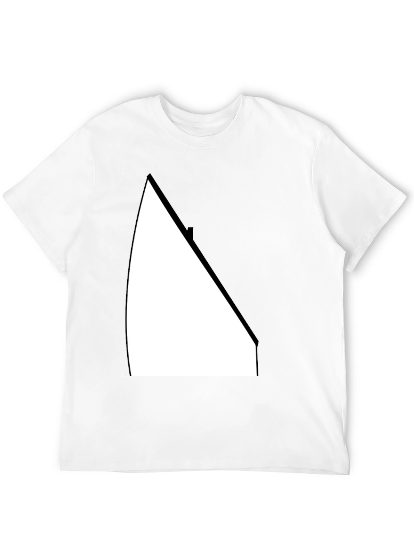 Modern Geometric Graphic Tee - Casual Black T-Shirt