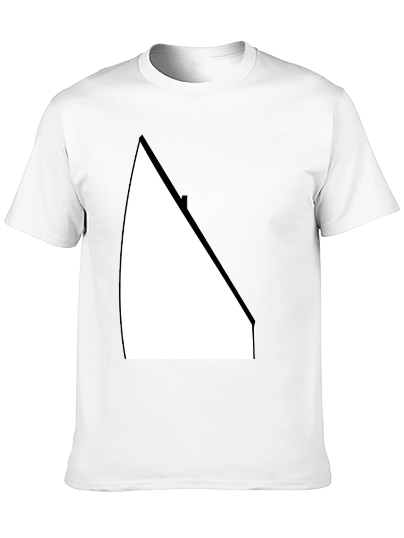 Modern Geometric Graphic Tee - Casual Black T-Shirt