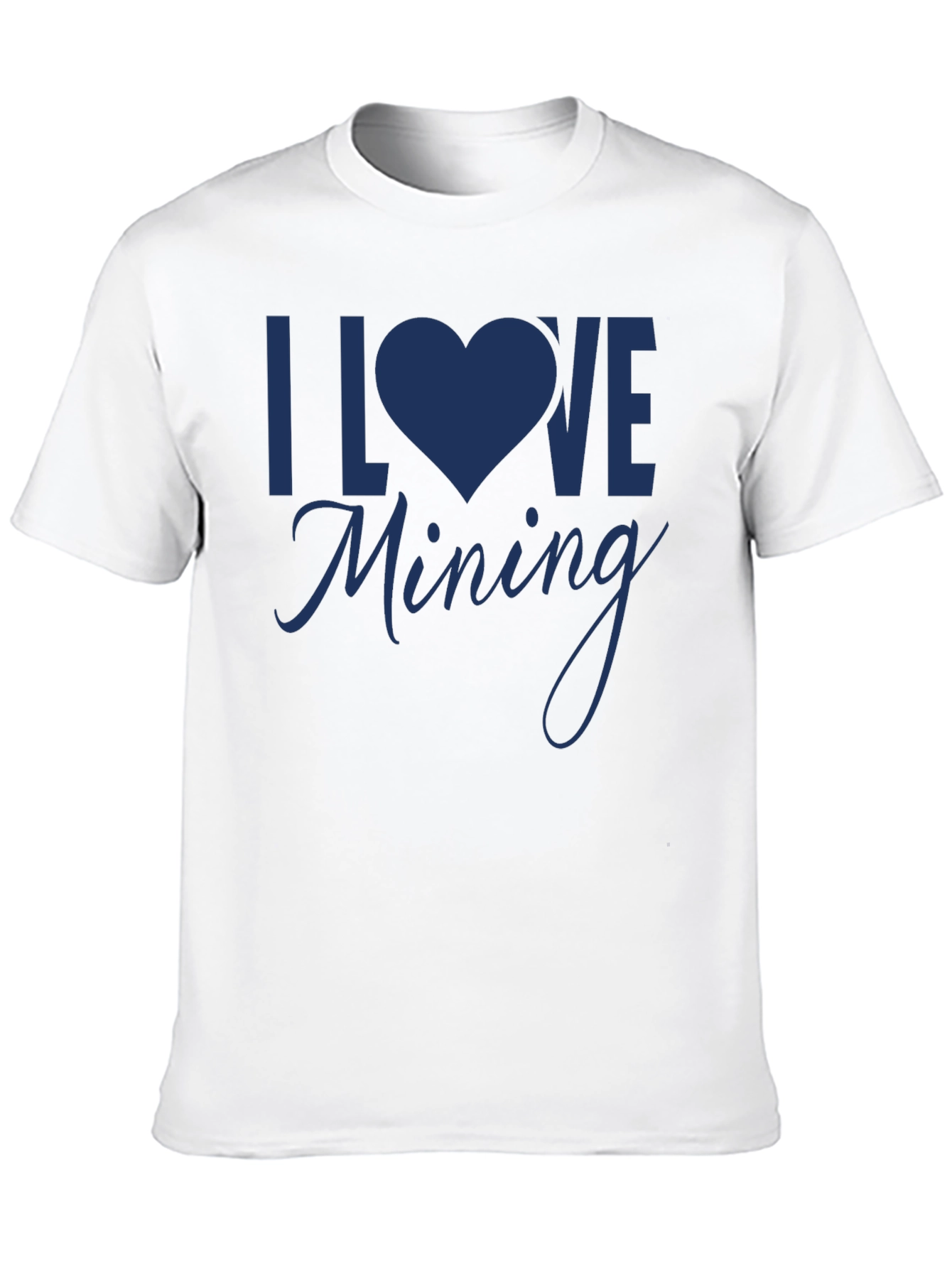 I Love Mining T-Shirt - Black Cotton Tee
