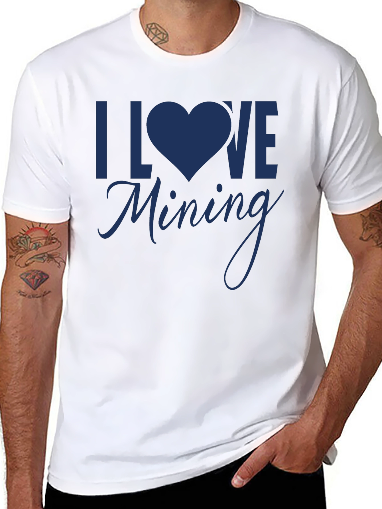 I Love Mining T-Shirt - Black Cotton Tee