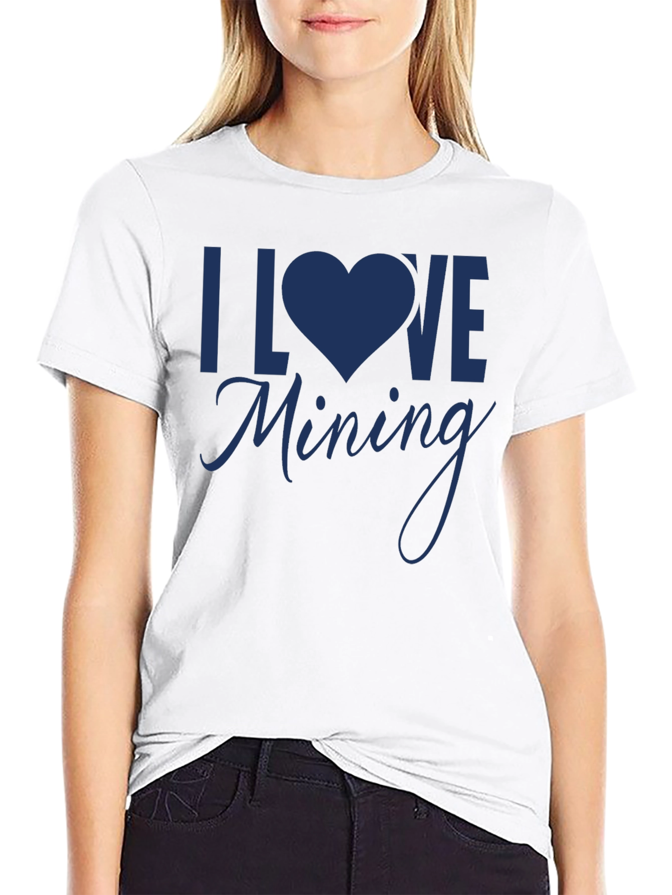 I Love Mining T-Shirt - Black Cotton Tee
