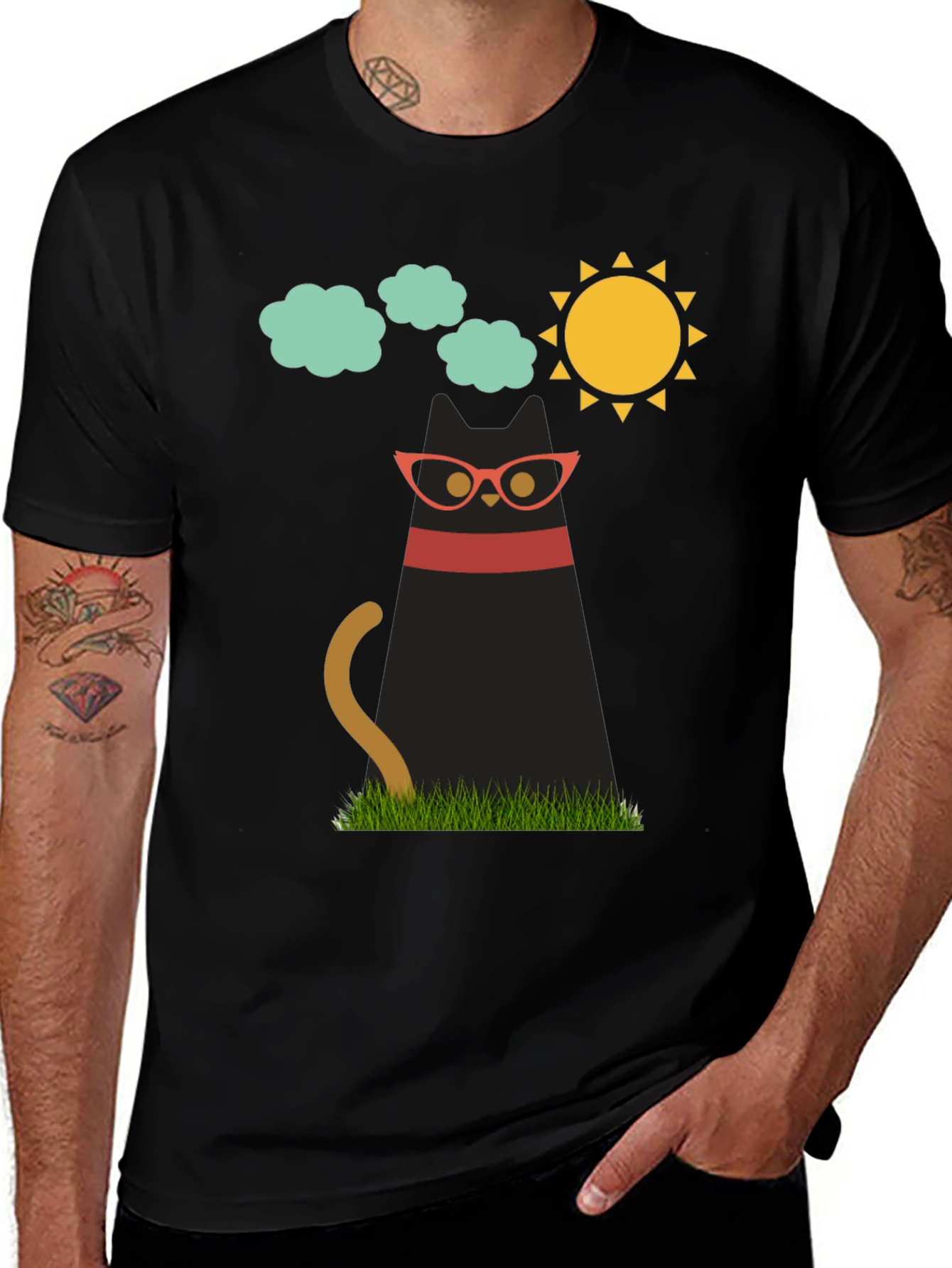 Cool Cat Graphic Tee - Trendy & Unique