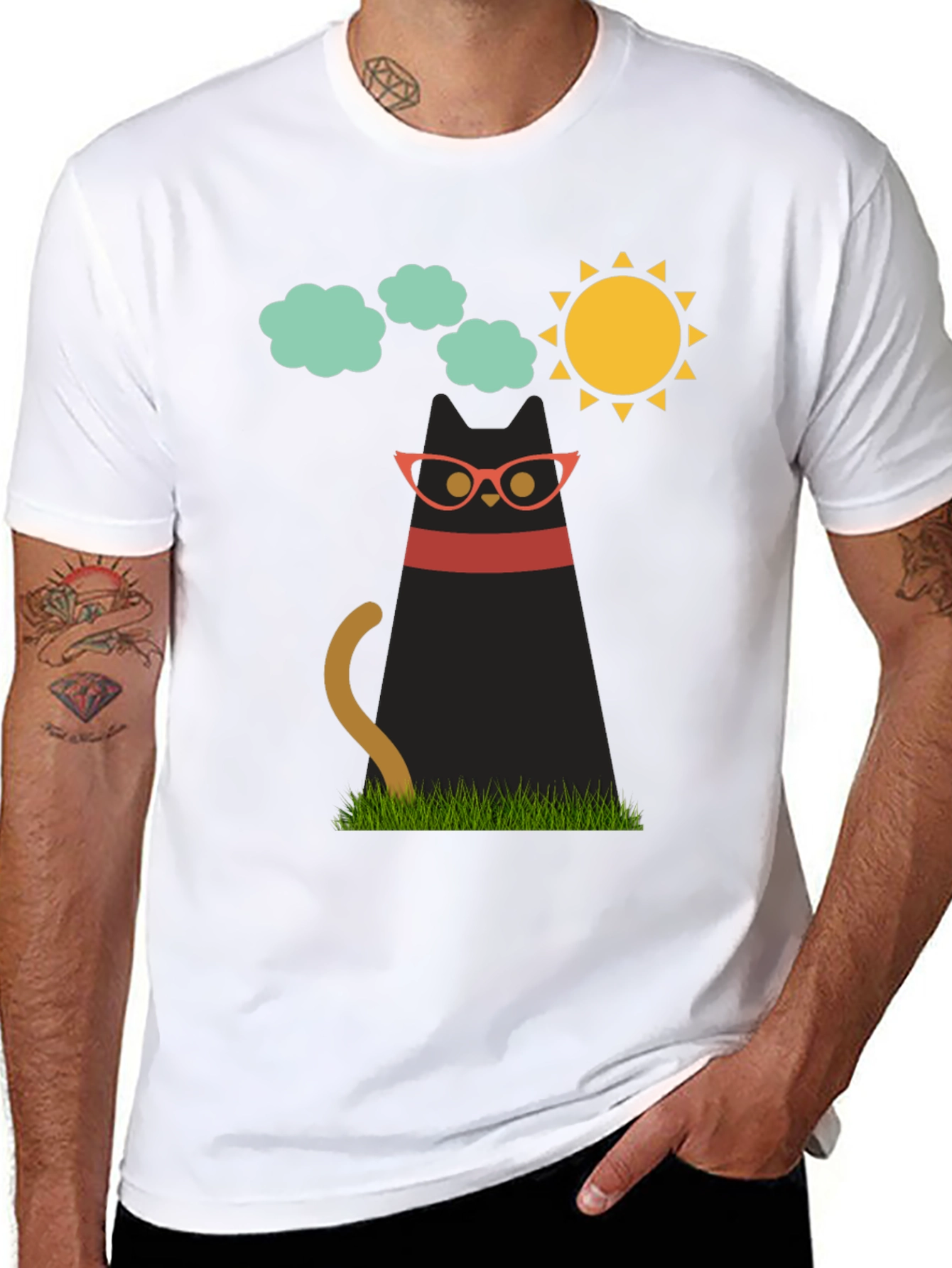 Cool Cat Graphic Tee - Trendy & Unique
