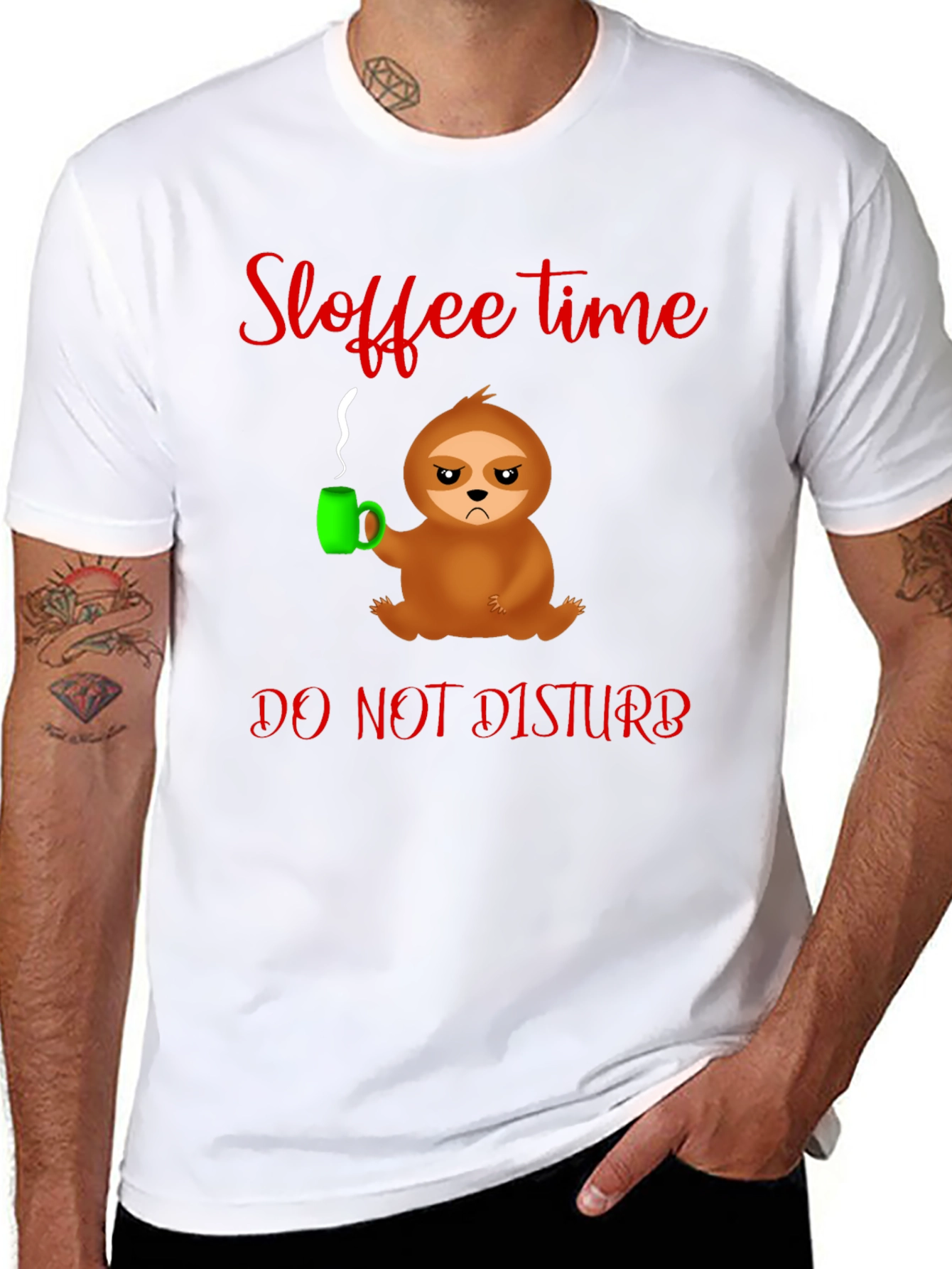 Sloffee Time Sloth T-Shirt - Do Not Disturb