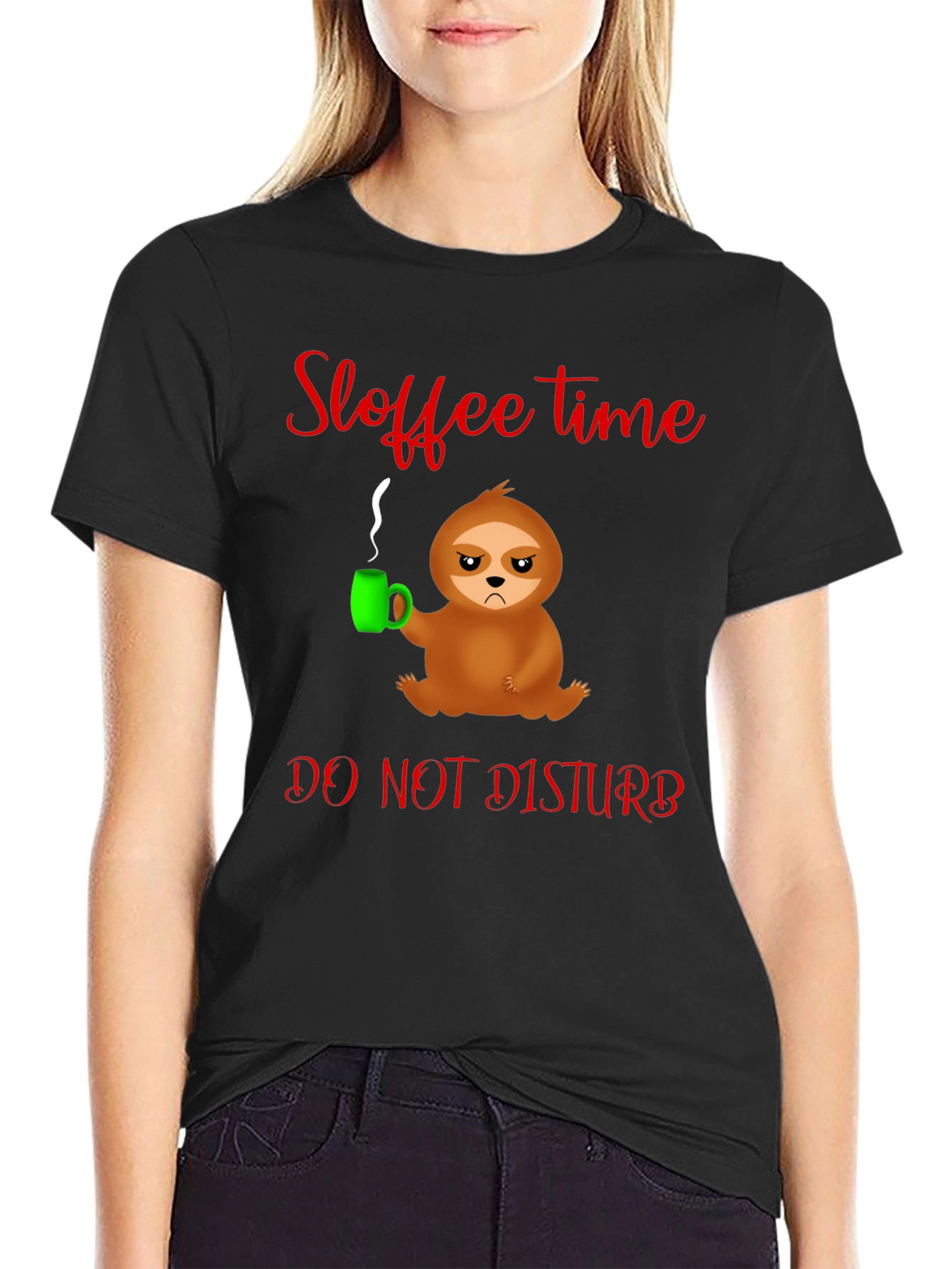 Sloffee Time Sloth T-Shirt - Do Not Disturb