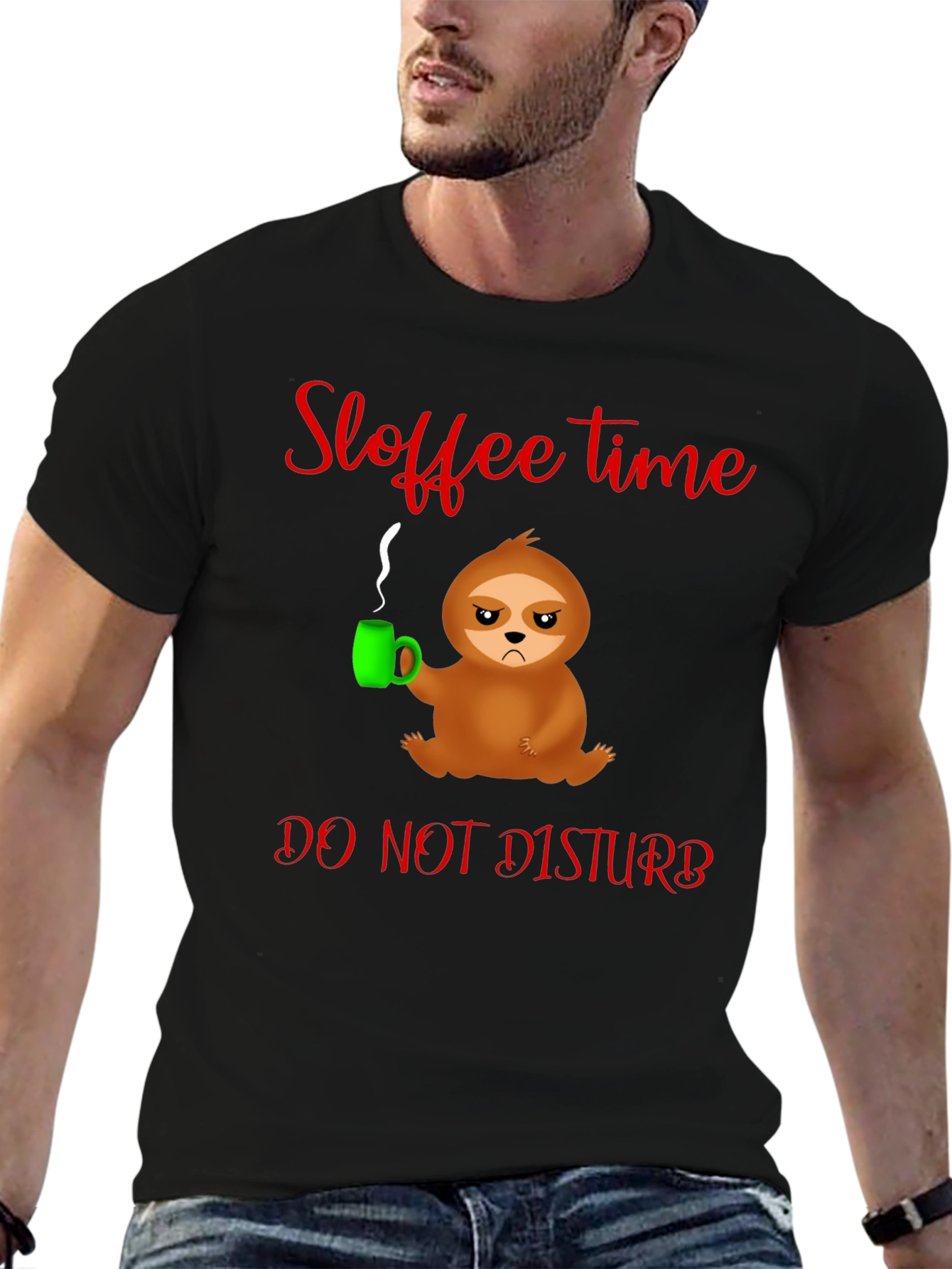 Sloffee Time Sloth T-Shirt - Do Not Disturb