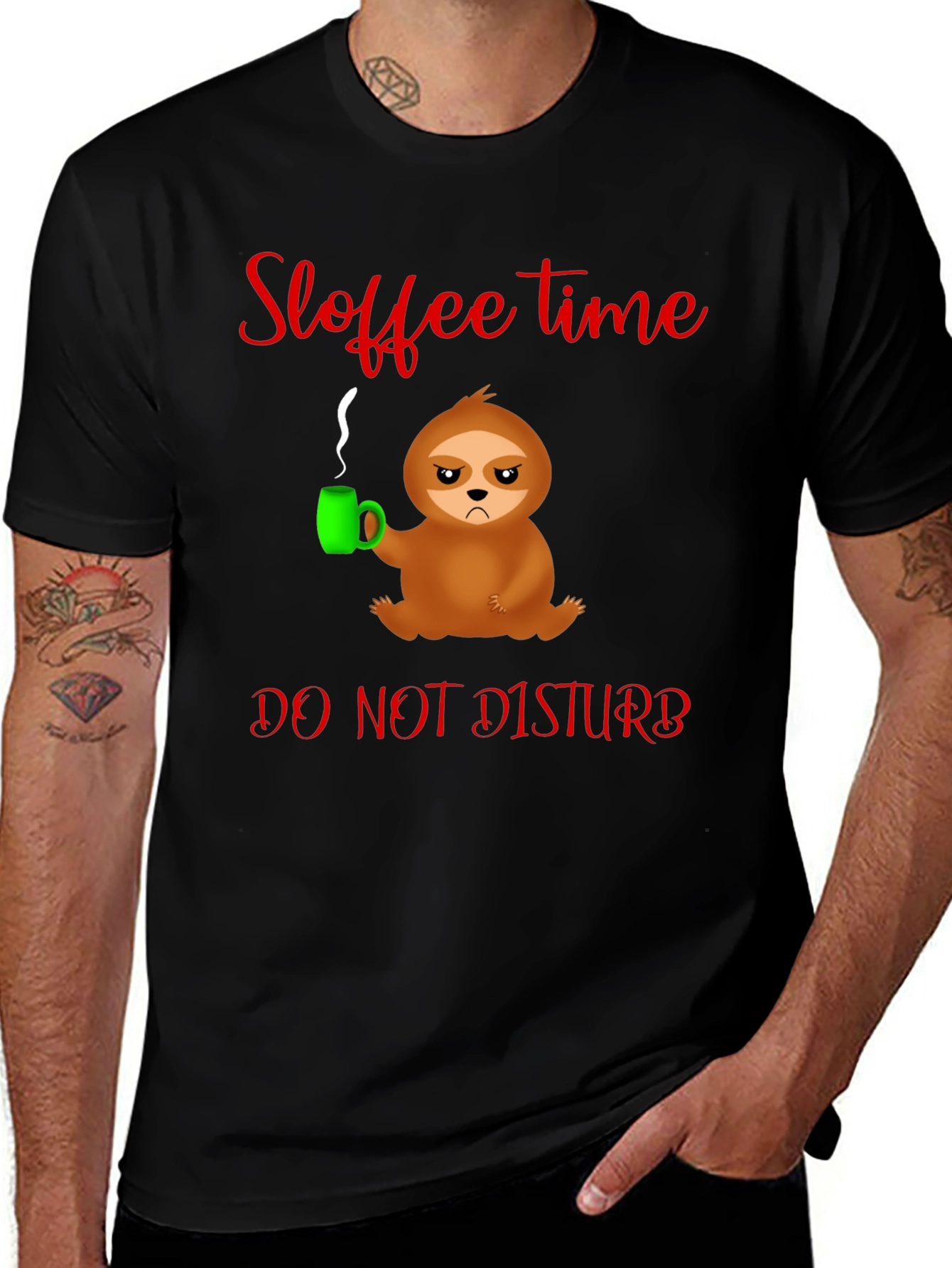 Sloffee Time Sloth T-Shirt - Do Not Disturb