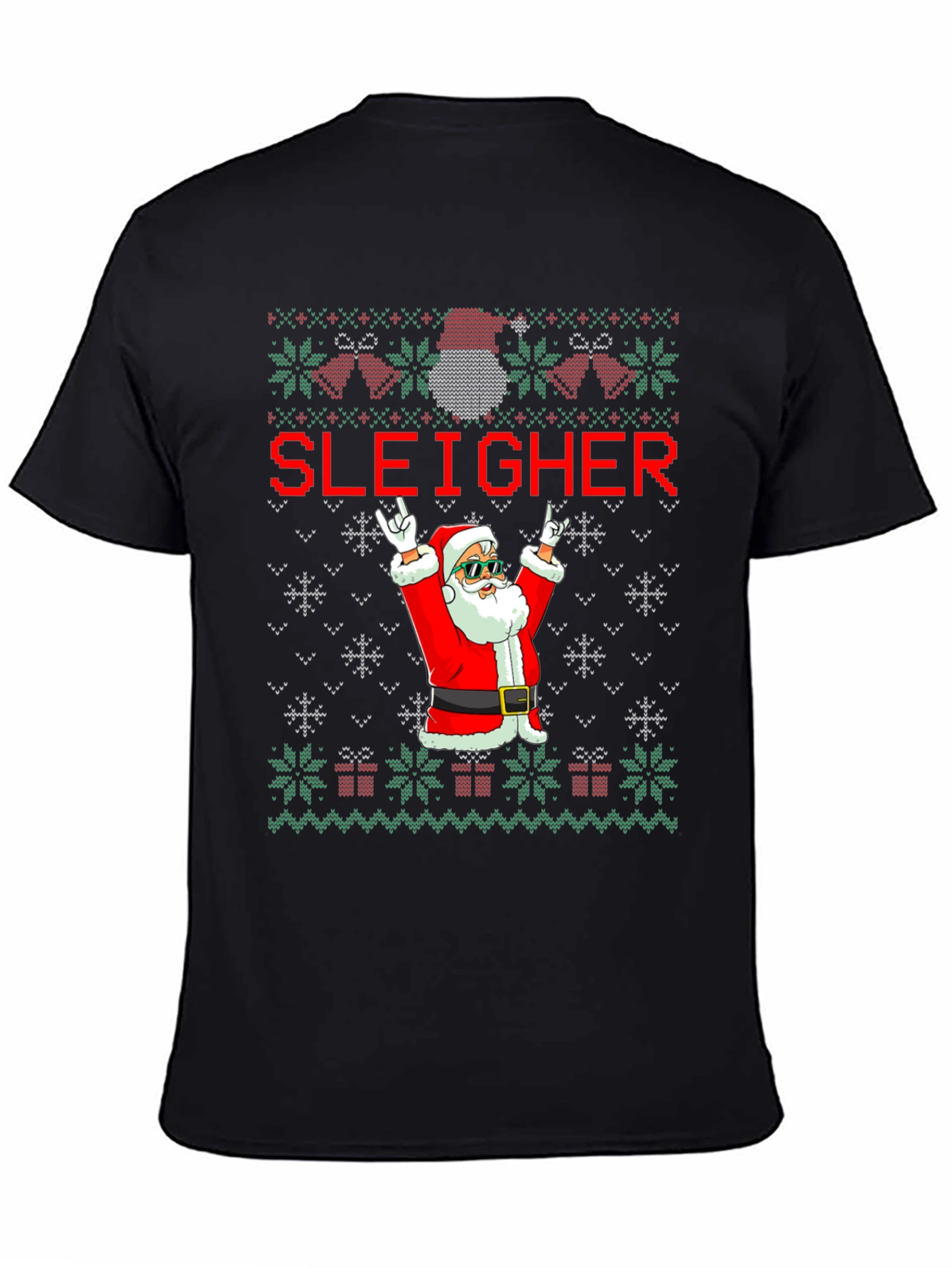 Sleigher Santa Ugly Christmas T-Shirt