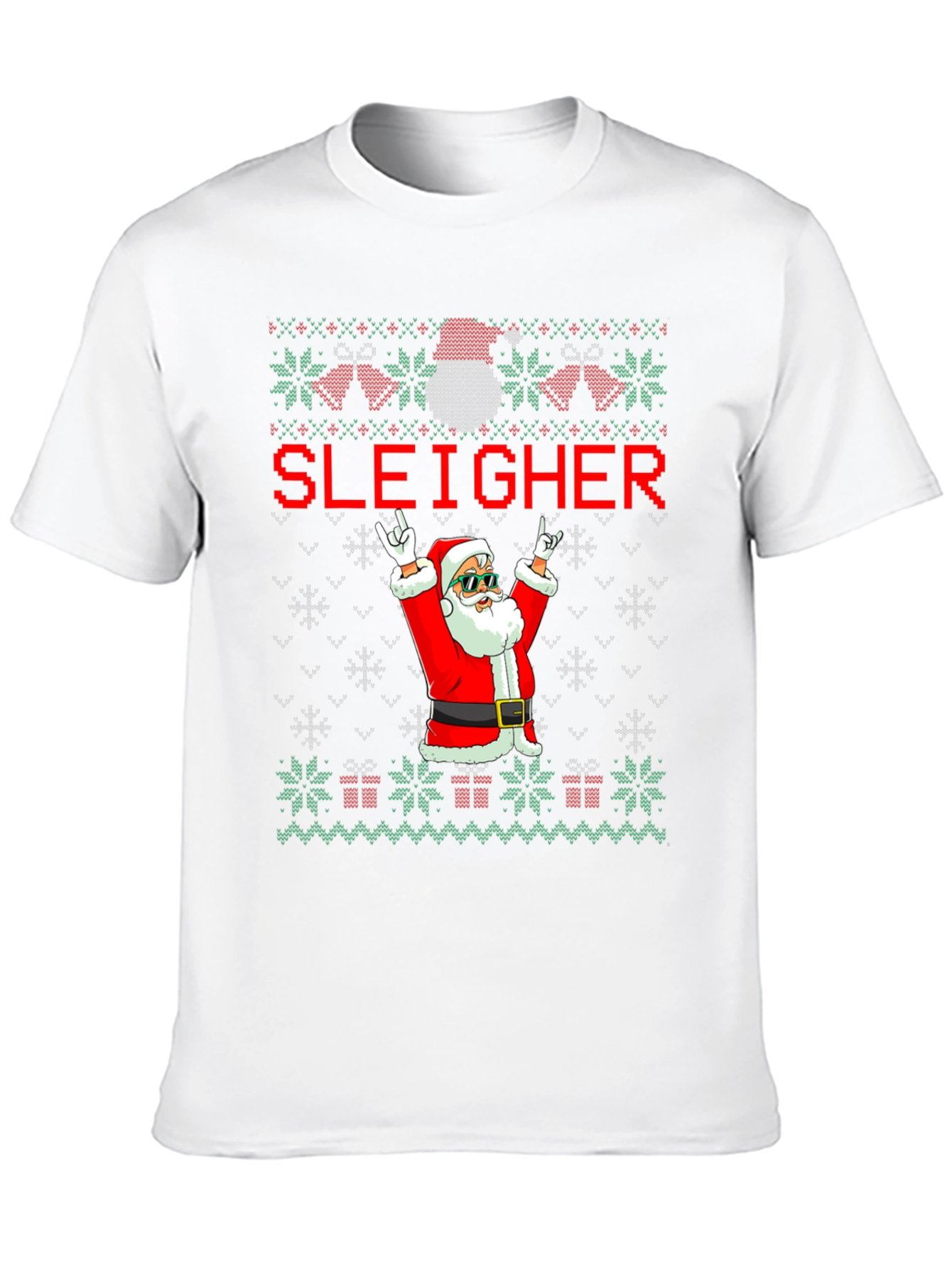 Sleigher Santa Ugly Christmas T-Shirt