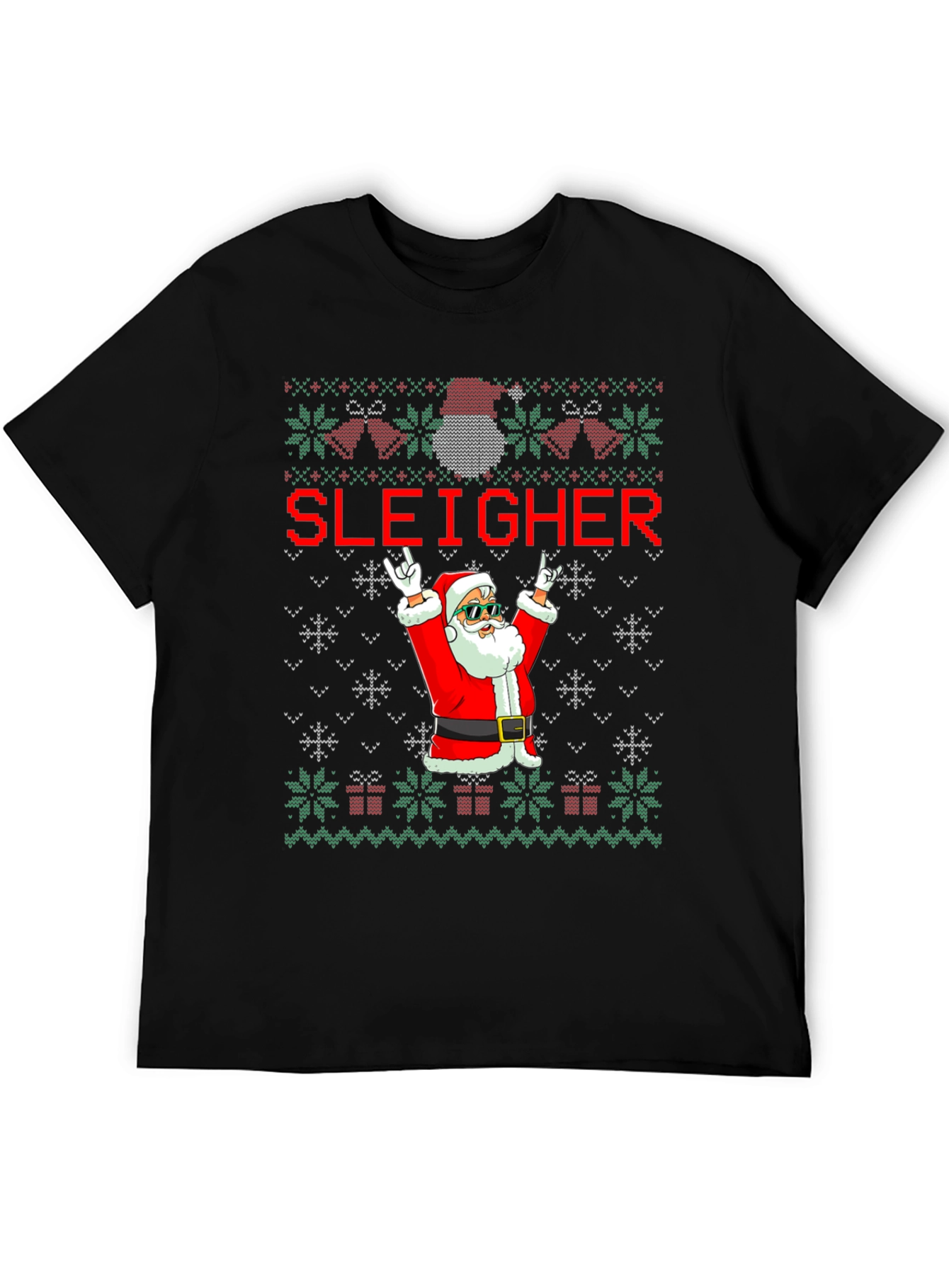 Sleigher Santa Ugly Christmas T-Shirt