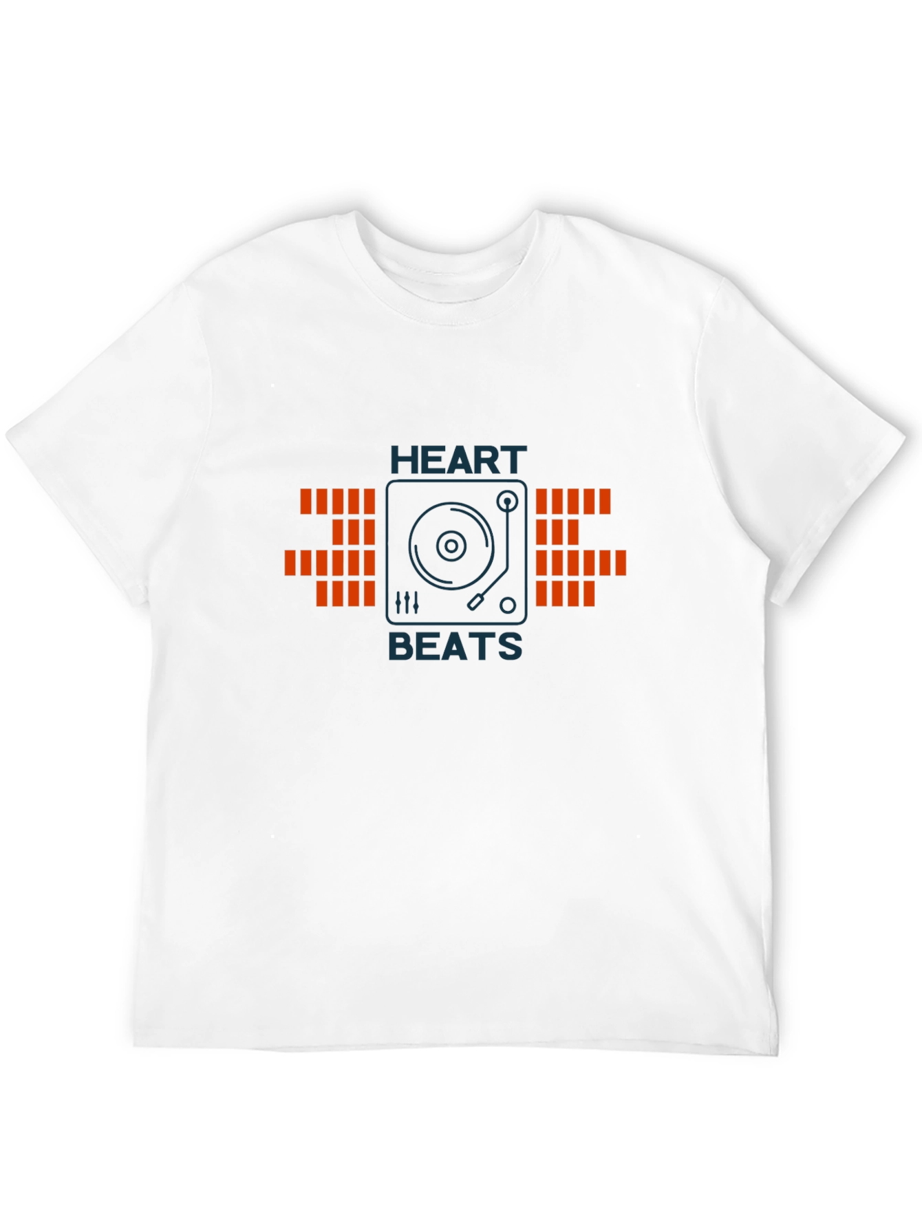Heart Beats Turntable Graphic Tee - Stylish Casual Wear