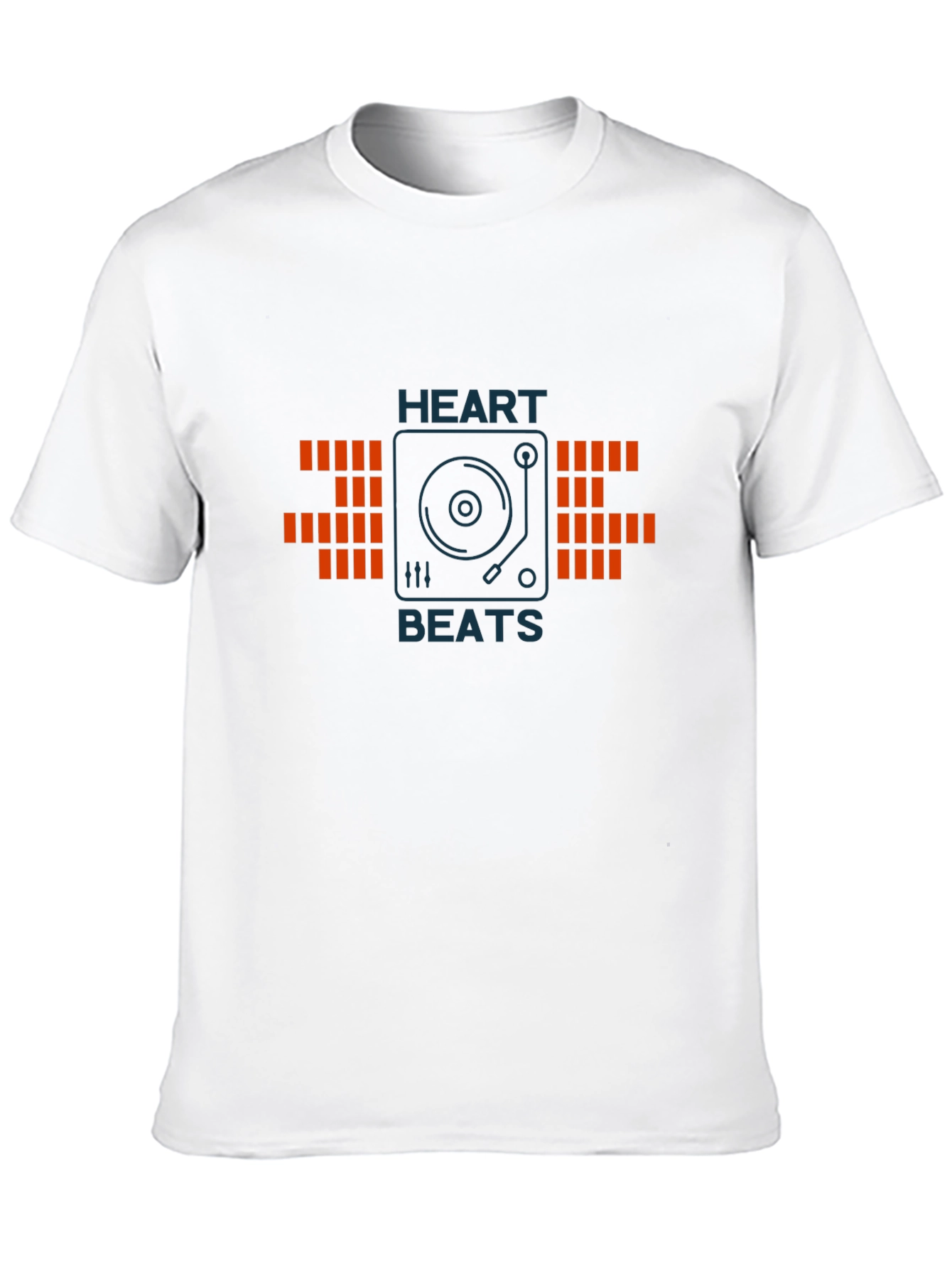 Heart Beats Turntable Graphic Tee - Stylish Casual Wear