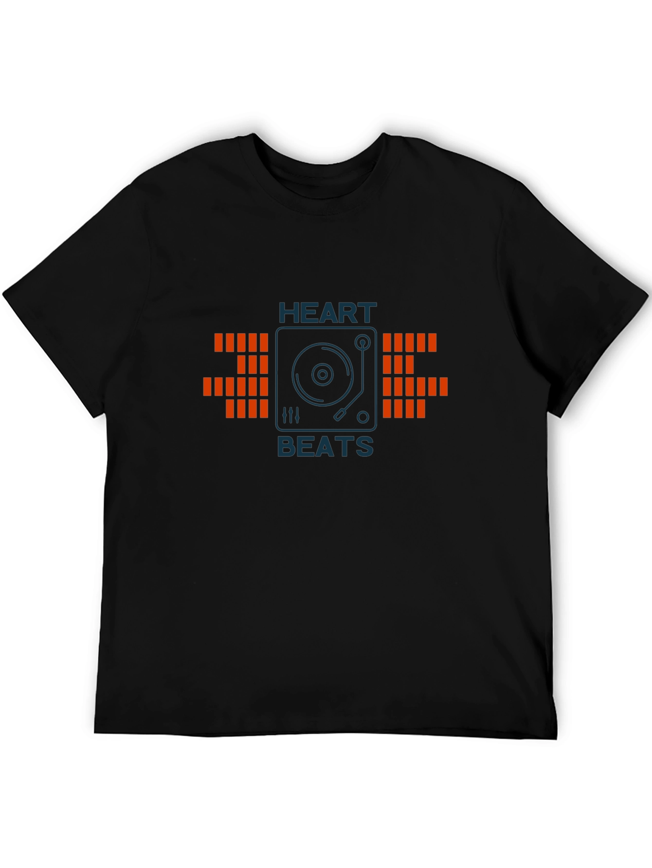 Heart Beats Turntable Graphic Tee - Stylish Casual Wear