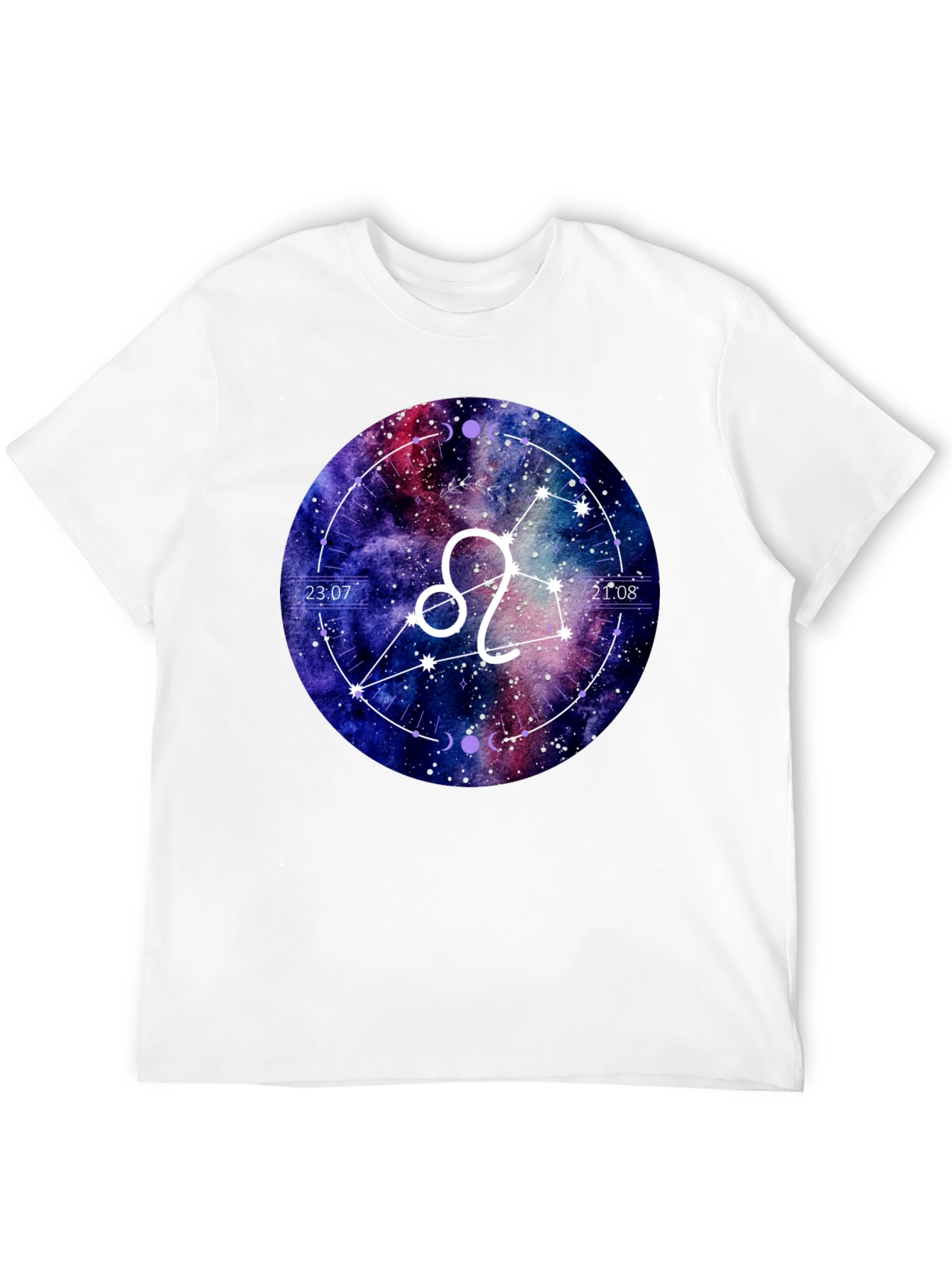 Leo Zodiac Galaxy Graphic T-Shirt