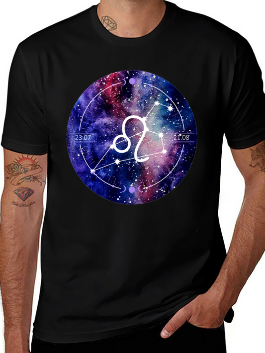 Leo Zodiac Galaxy Graphic T-Shirt