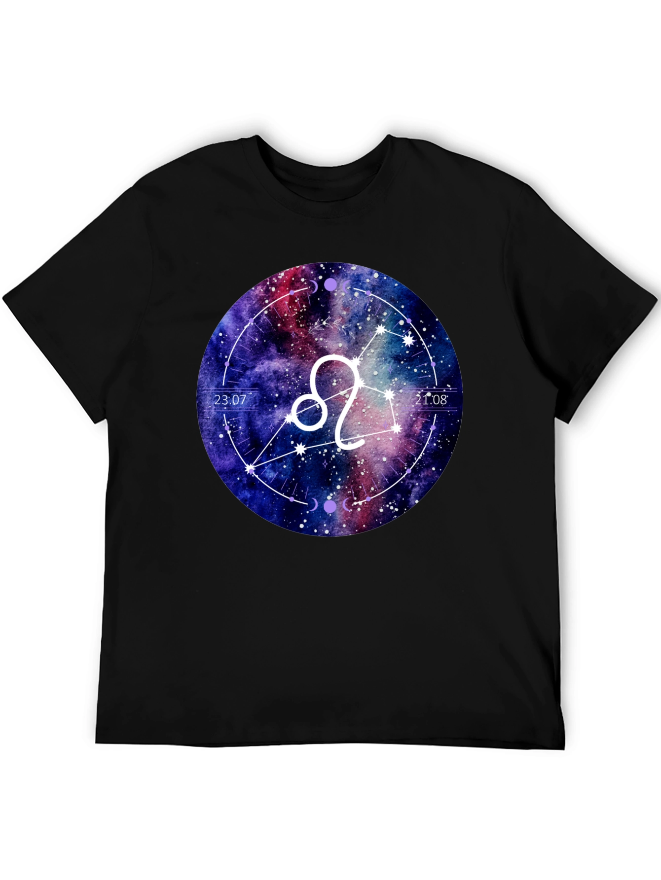 Leo Zodiac Galaxy Graphic T-Shirt