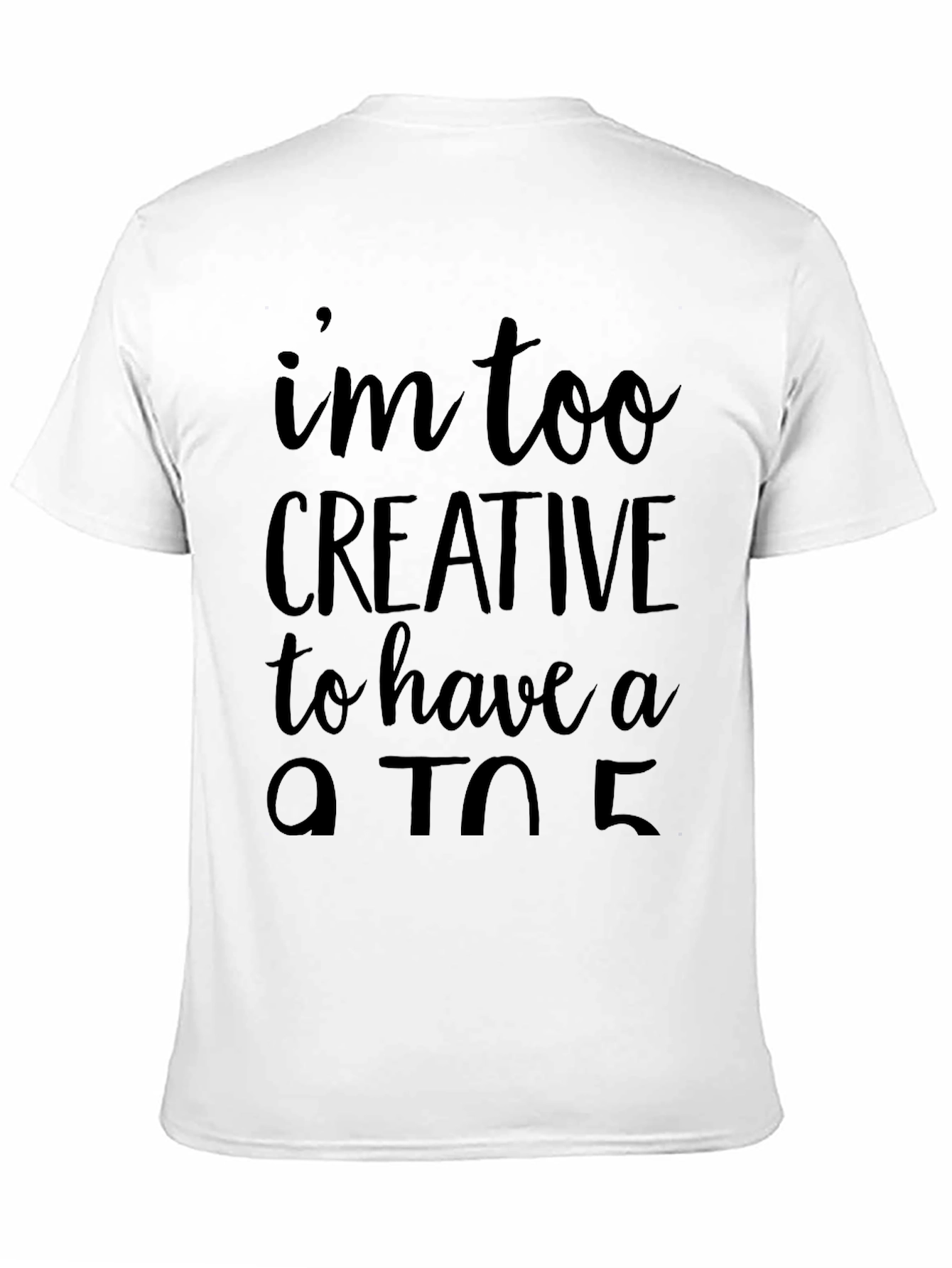 Creative 9 to 5 Graphic Tee - Black