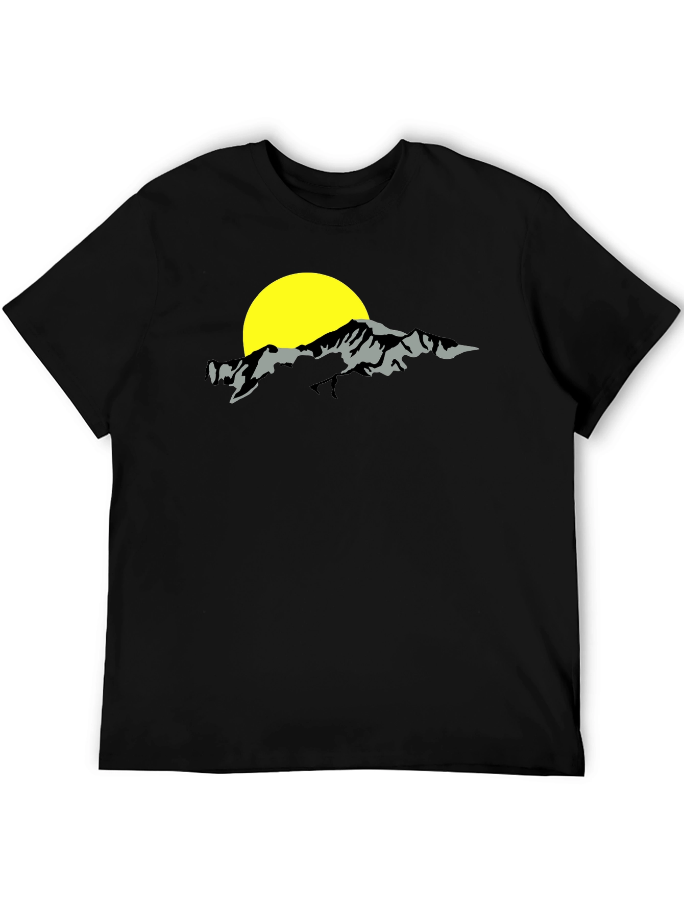 Mountain & Sun Graphic Black T-Shirt