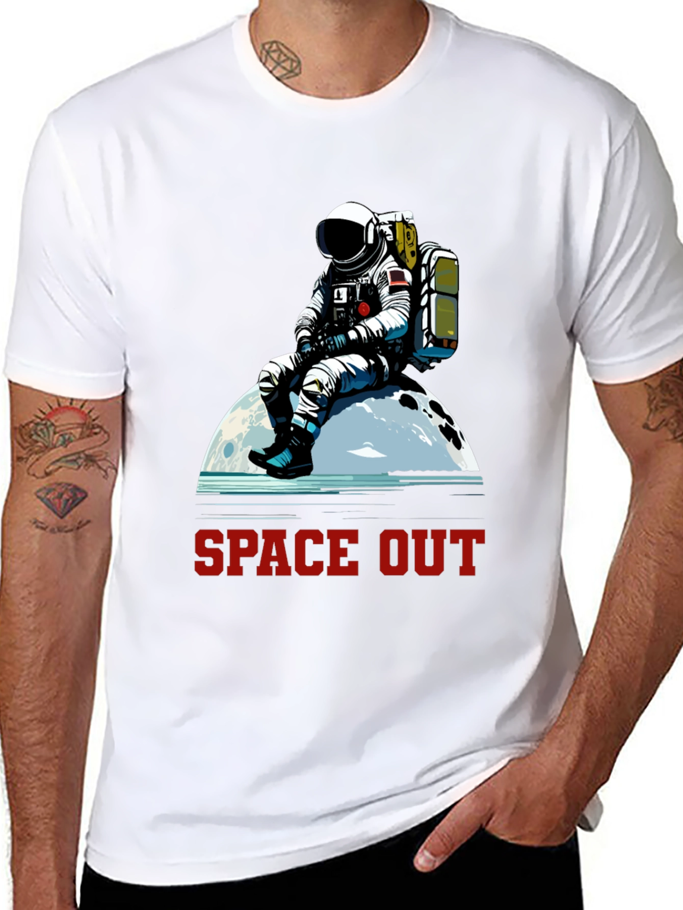 Space Out Astronaut Graphic T-Shirt - Relaxed Fit