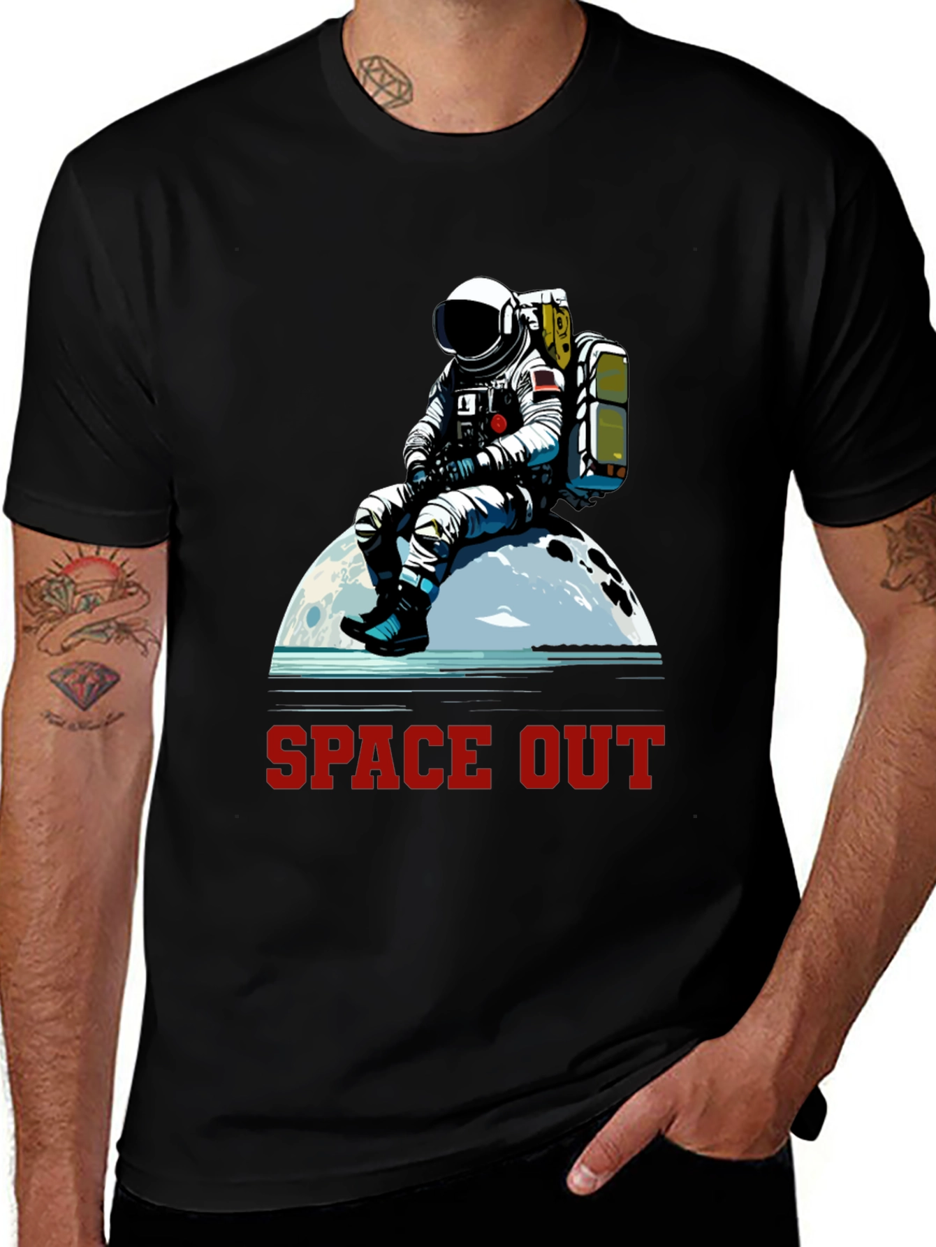 Space Out Astronaut Graphic T-Shirt - Relaxed Fit