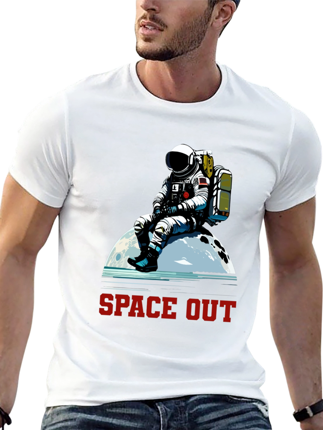 Space Out Astronaut Graphic T-Shirt - Relaxed Fit