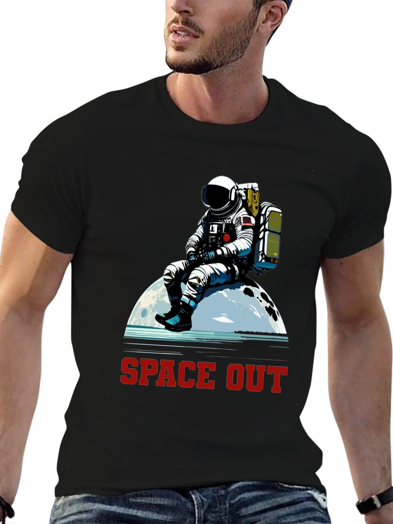 Space Out Astronaut Graphic T-Shirt - Relaxed Fit