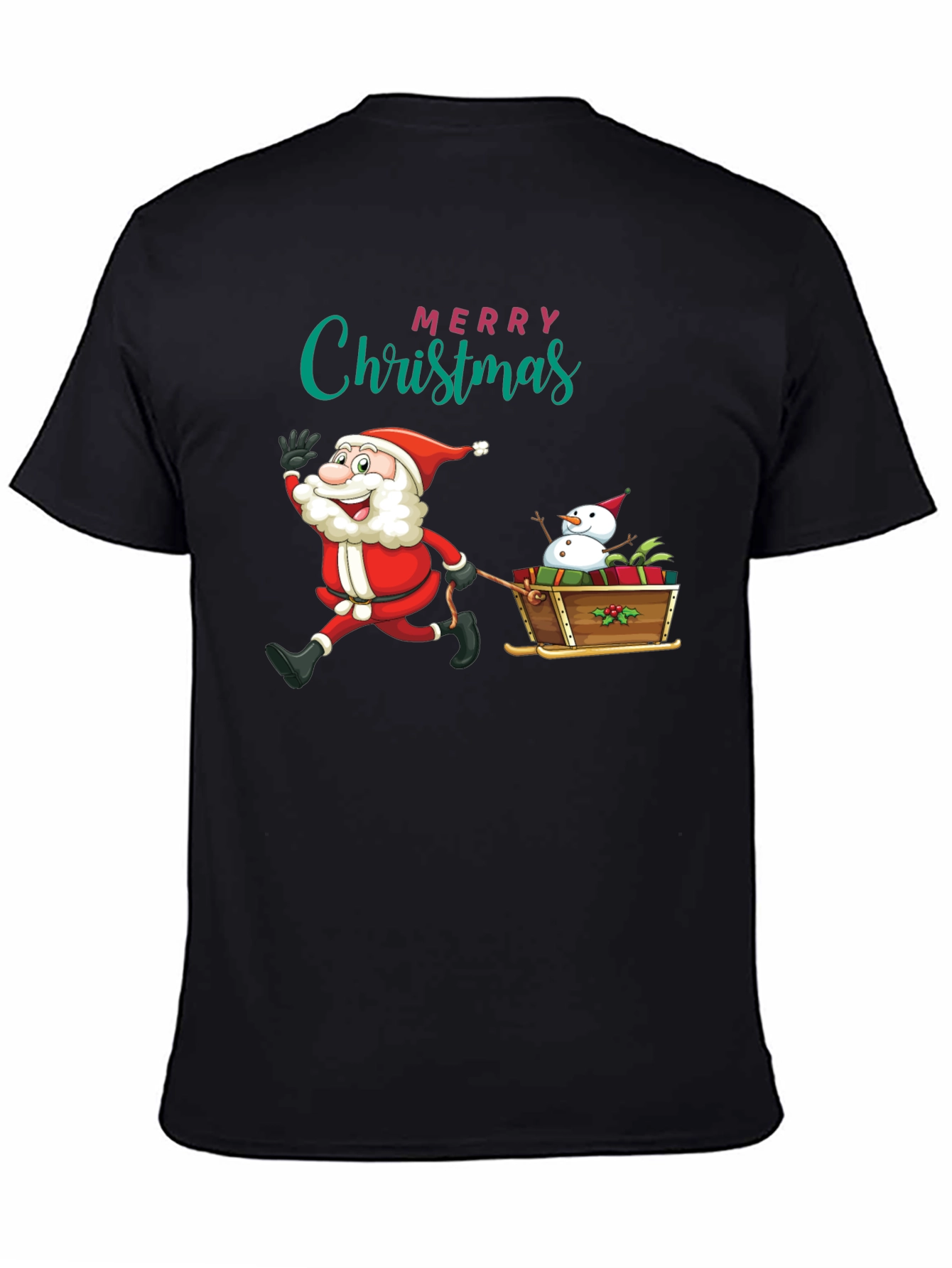 Festive Santa & Snowman Christmas T-Shirt
