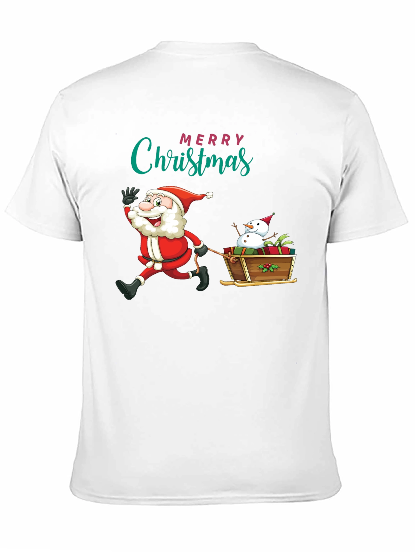 Festive Santa & Snowman Christmas T-Shirt
