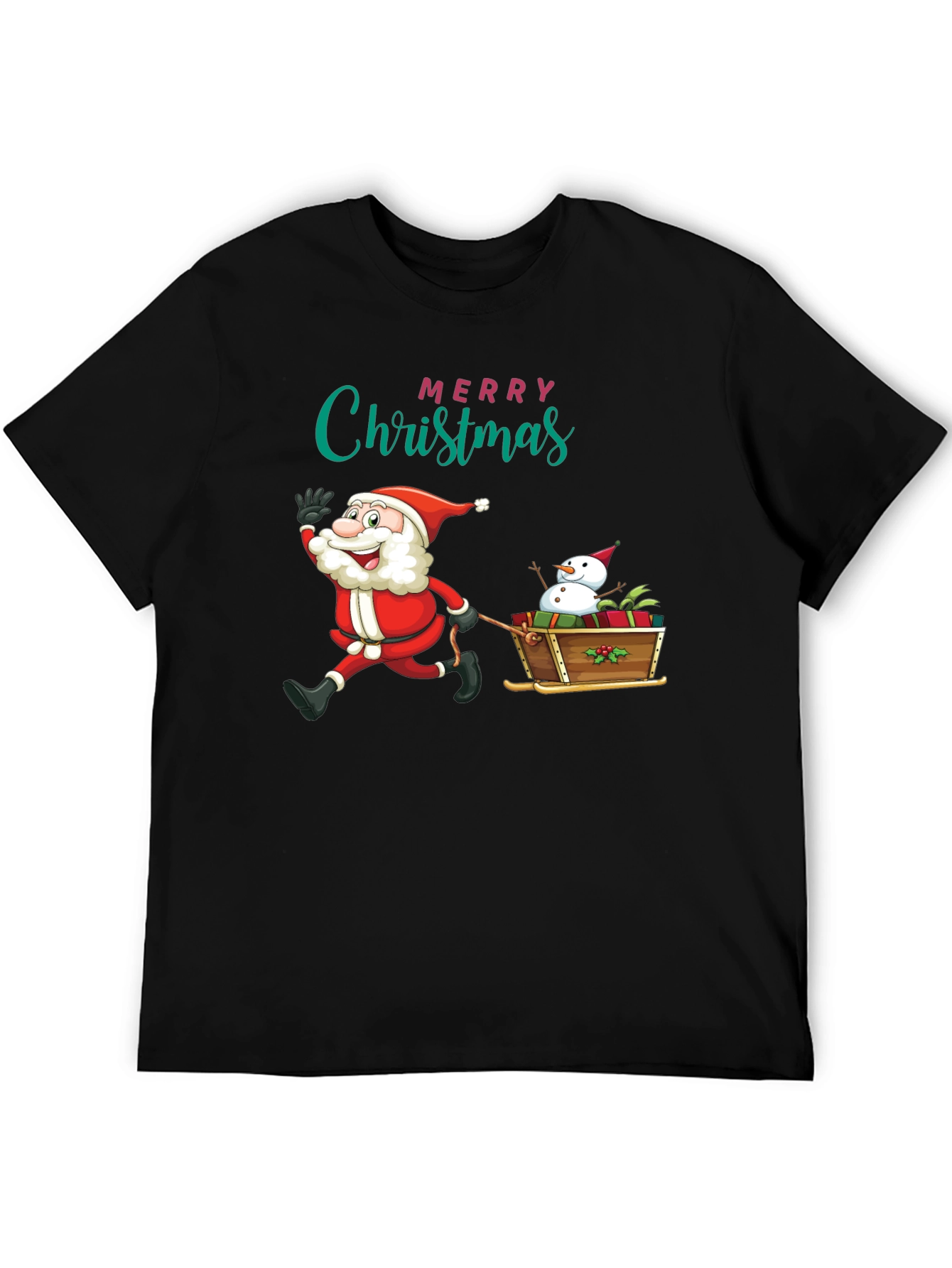 Festive Santa & Snowman Christmas T-Shirt