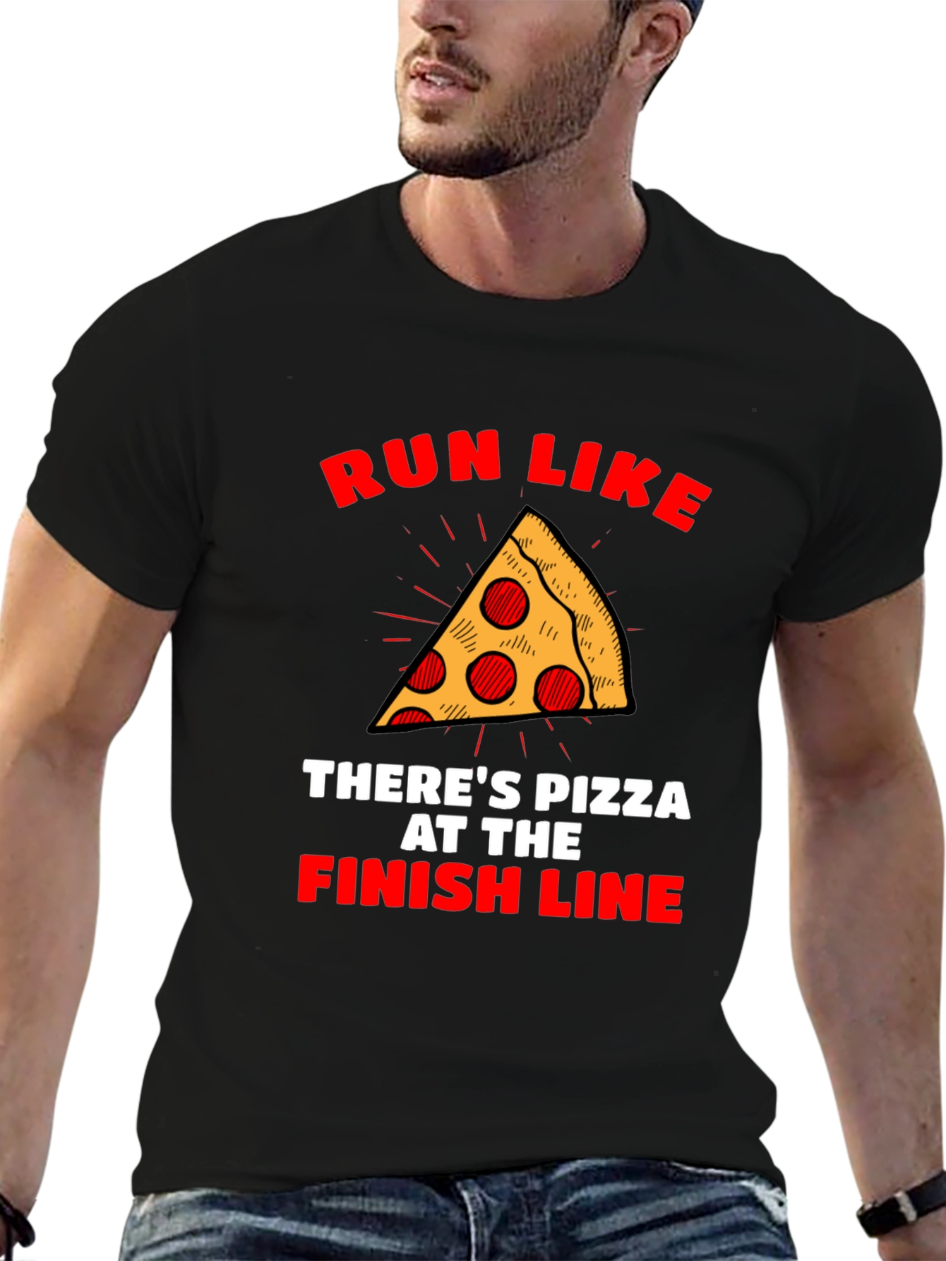 Run Like Theres Pizza T-Shirt