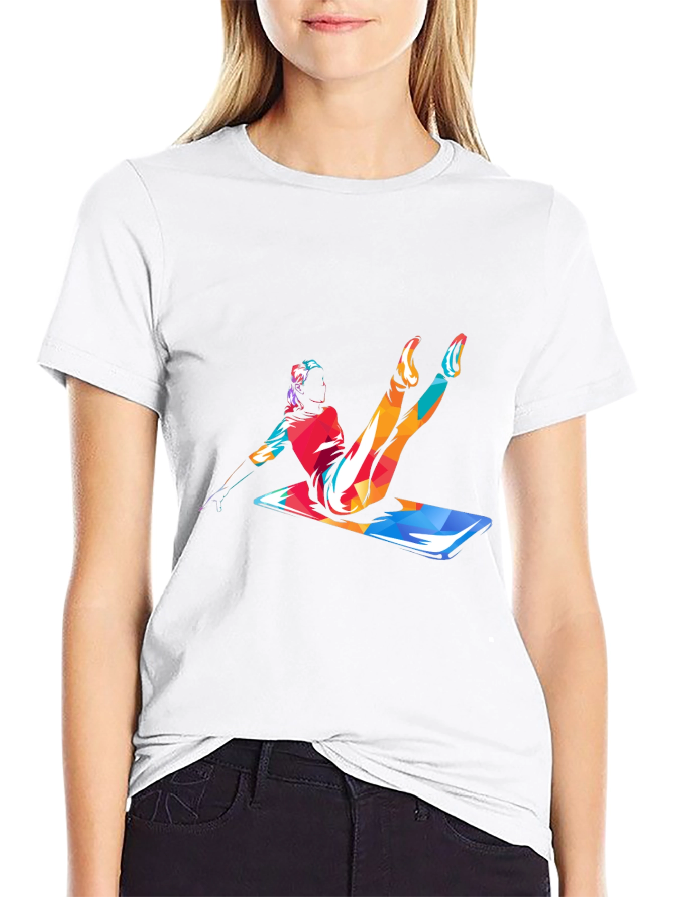 Pilates Pose Graphic Tee - Mens Black T-Shirt