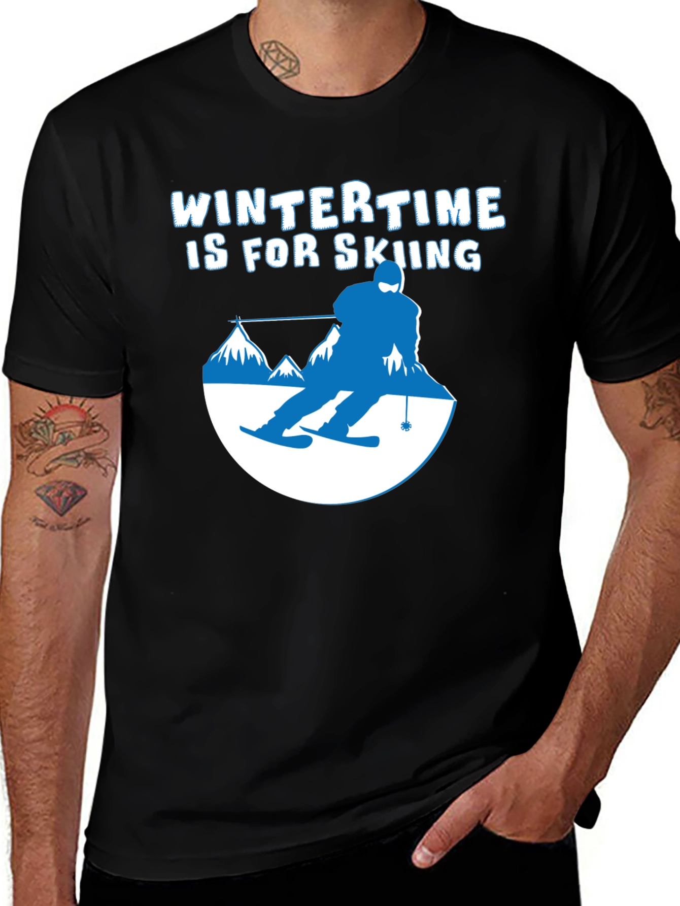 Wintertime Skiing Graphic Tee