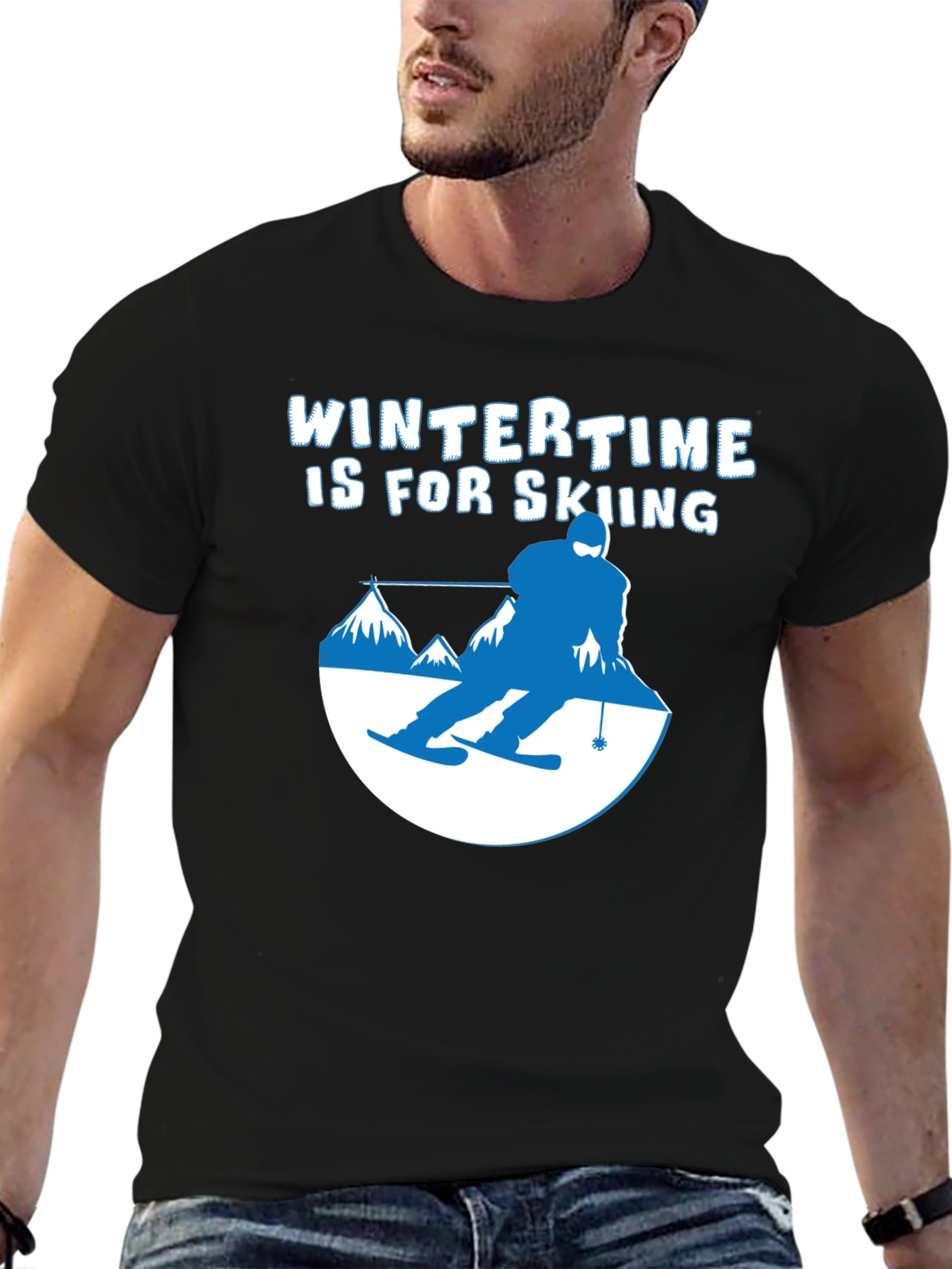 Wintertime Skiing Graphic Tee