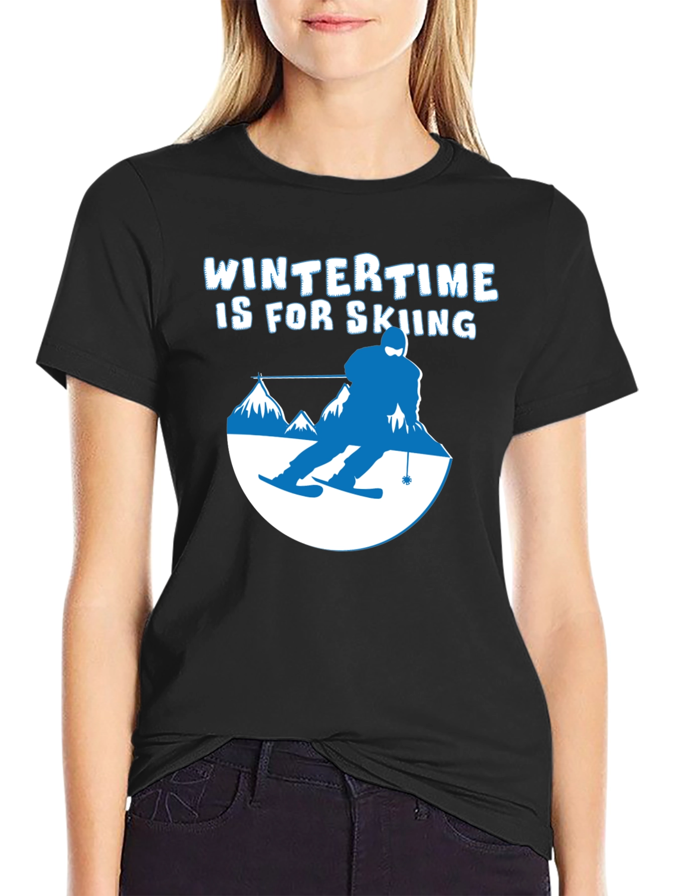 Wintertime Skiing Graphic Tee