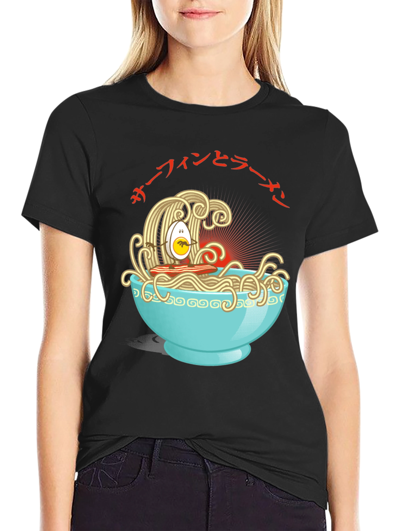 Ramen Surfing Egg Graphic Tee