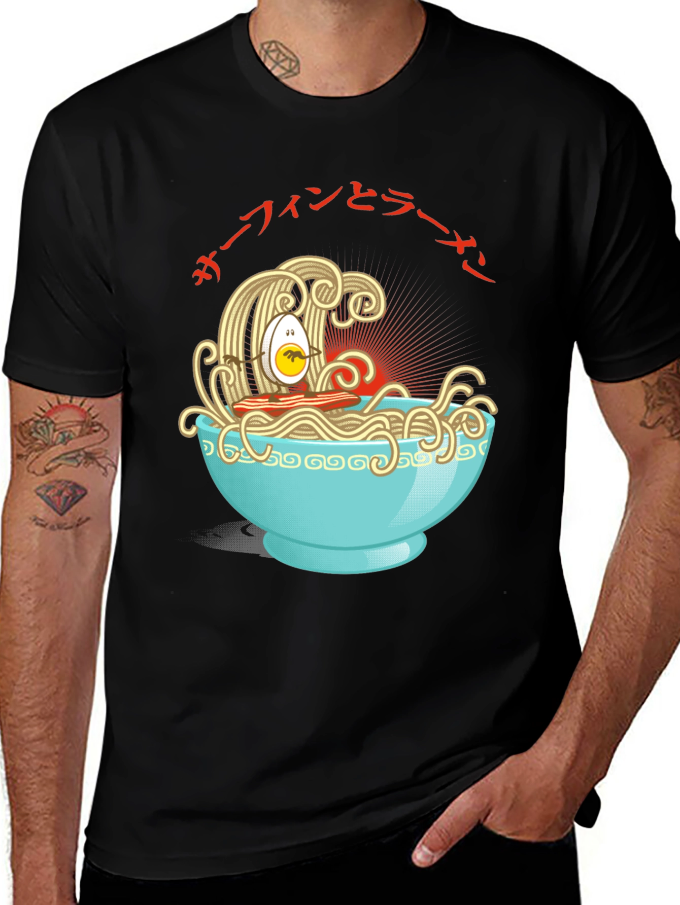 Ramen Surfing Egg Graphic Tee