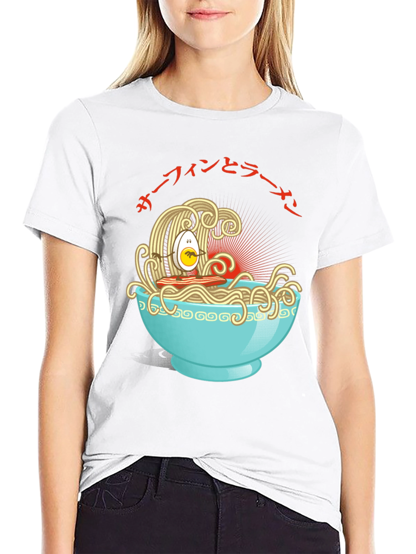 Ramen Surfing Egg Graphic Tee