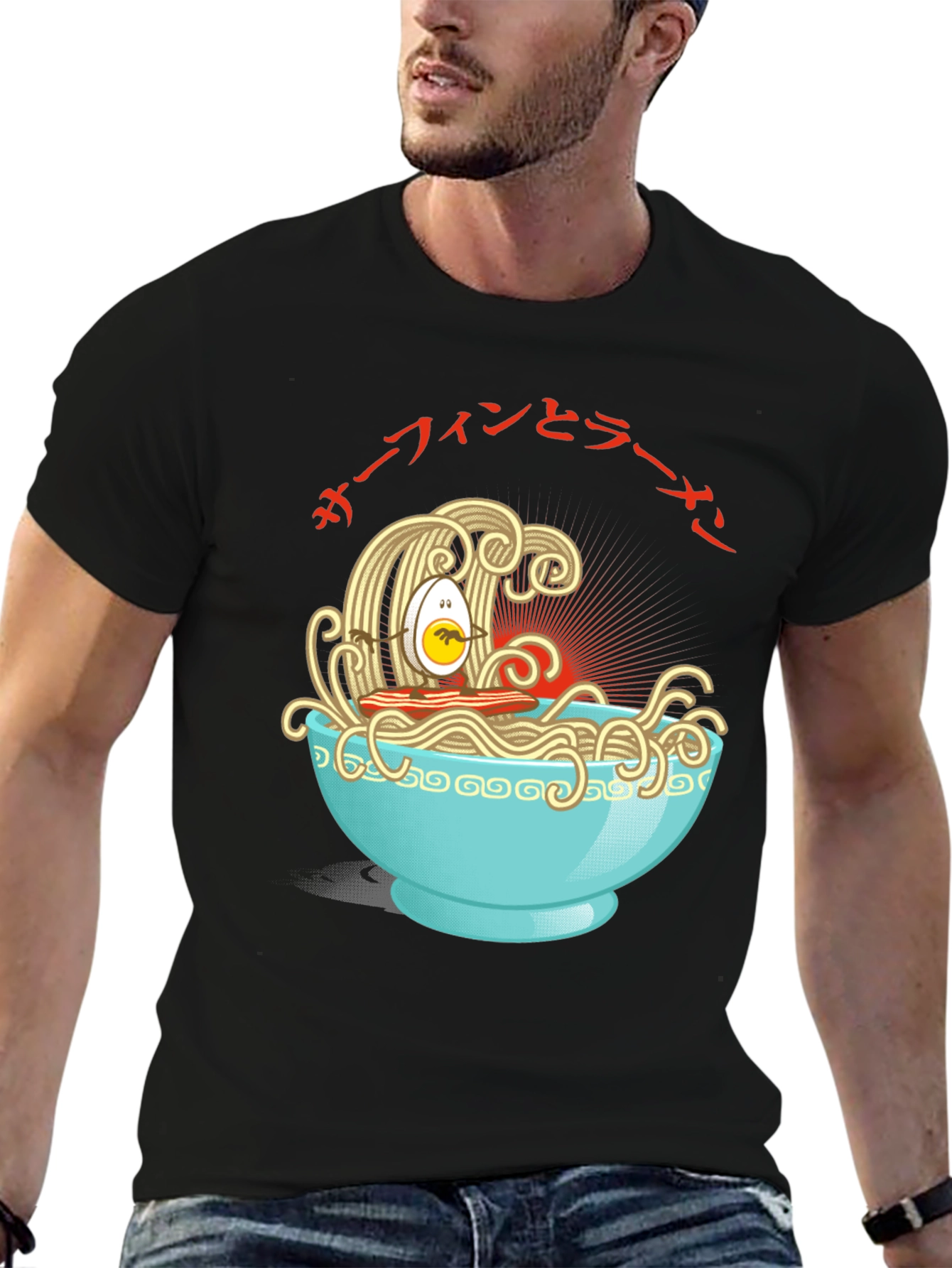 Ramen Surfing Egg Graphic Tee