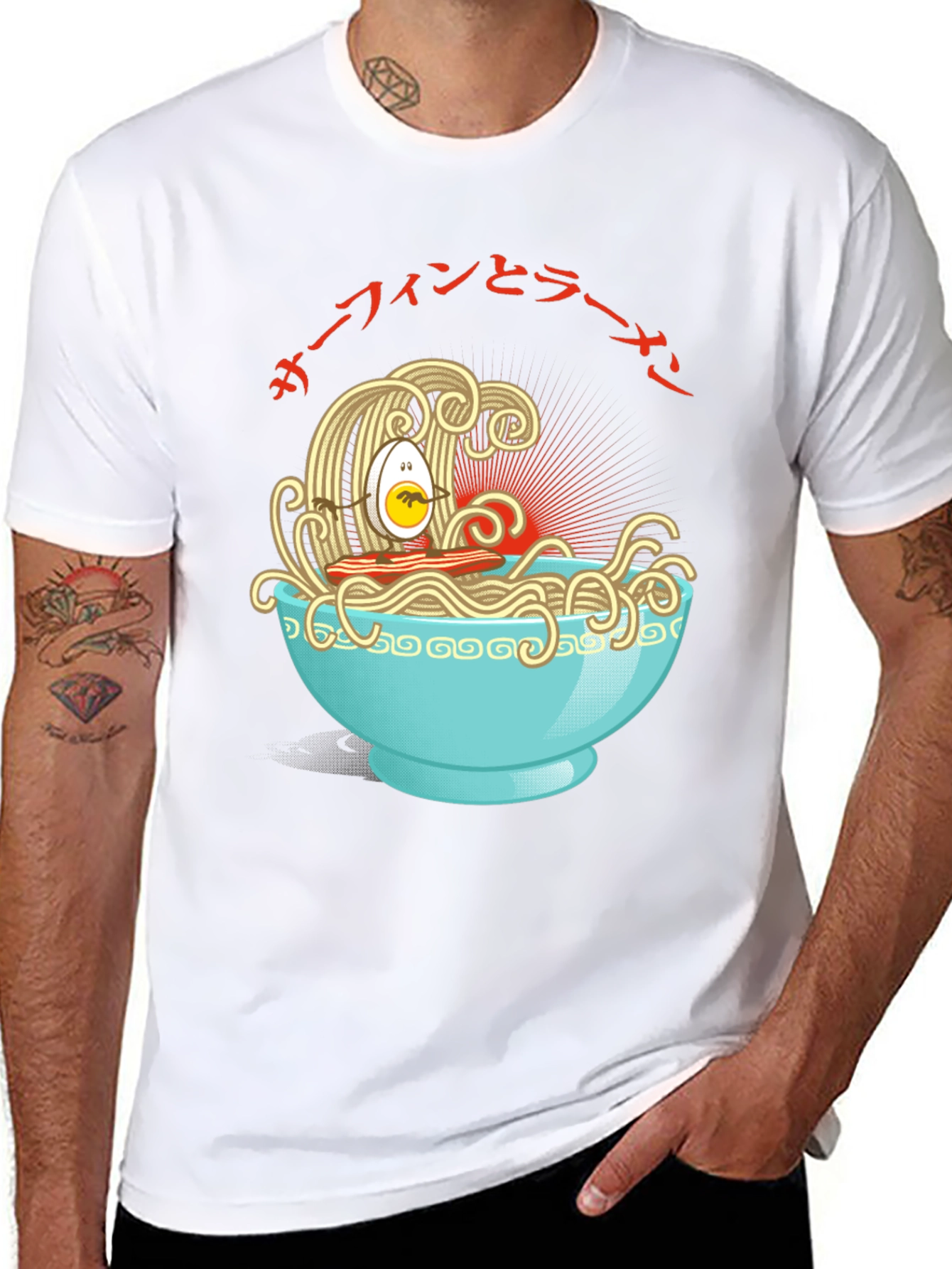 Ramen Surfing Egg Graphic Tee