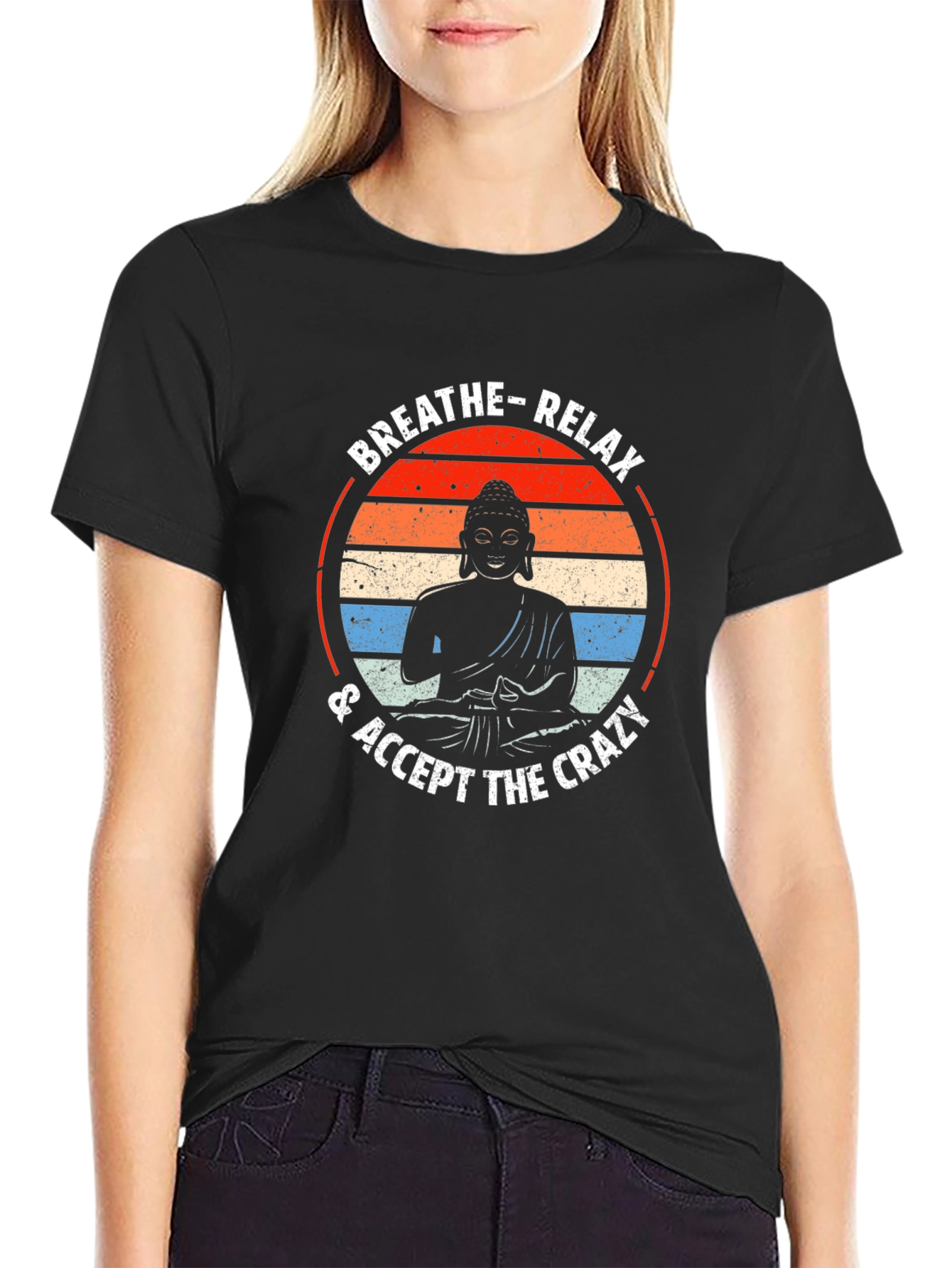 Breathe Relax Buddha Graphic T-Shirt - Unisex