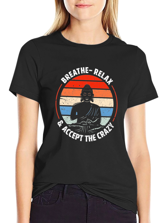 Breathe Relax Buddha Graphic T-Shirt - Unisex