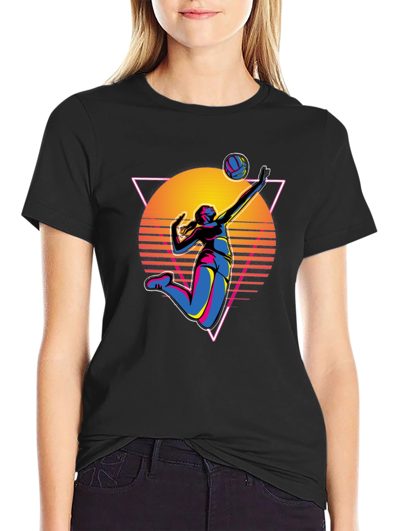 Volleyball Player Retro T-Shirt